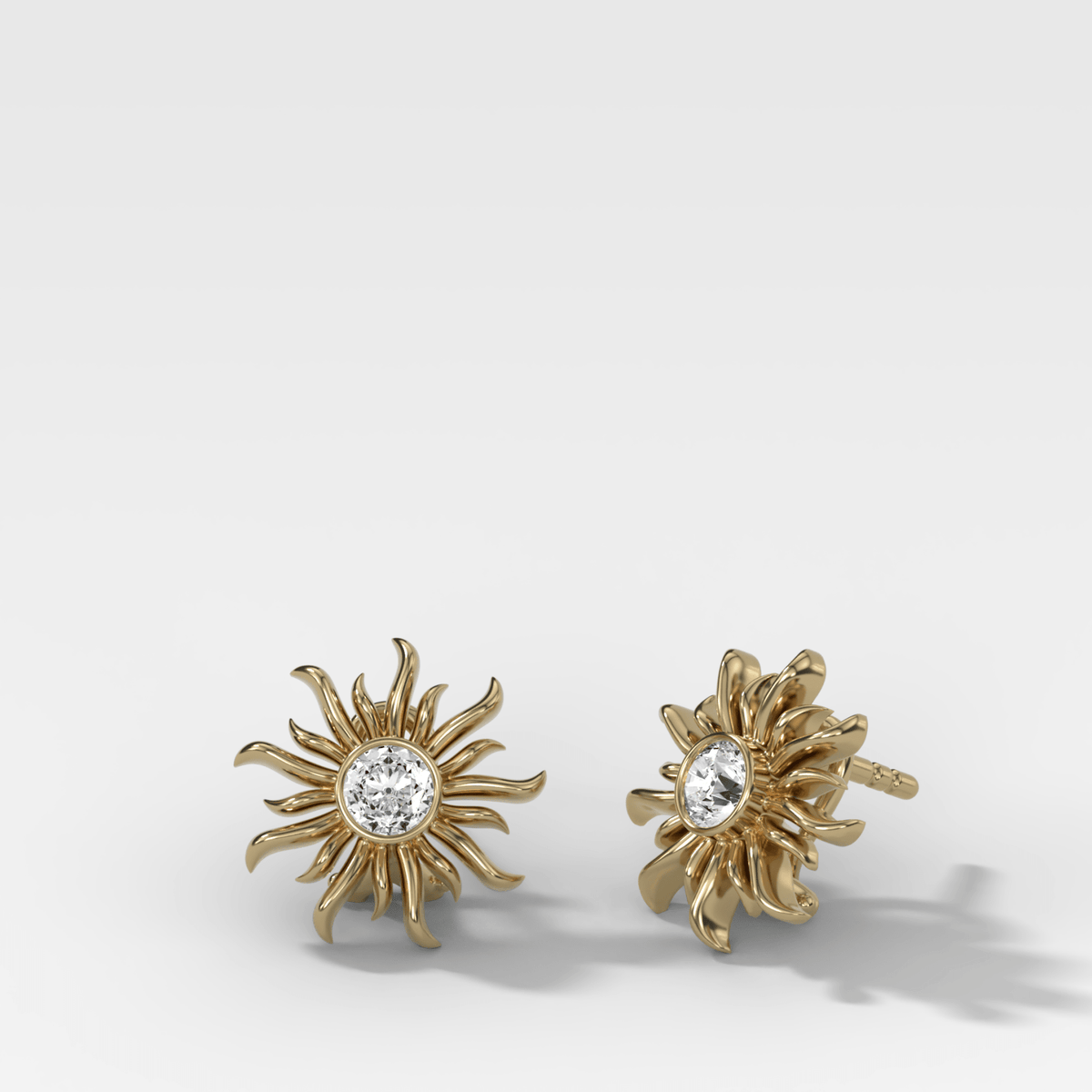 Sunlight Huggies with Old Euro Cut Diamonds - GOODSTONE