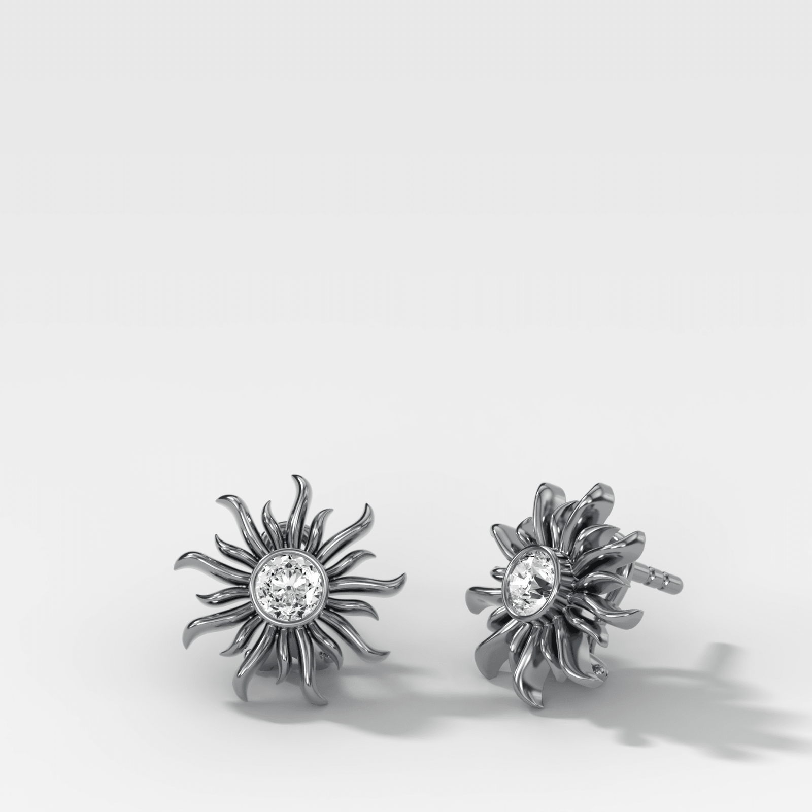 Sunlight Huggies with Old Euro Cut Diamonds - GOODSTONE