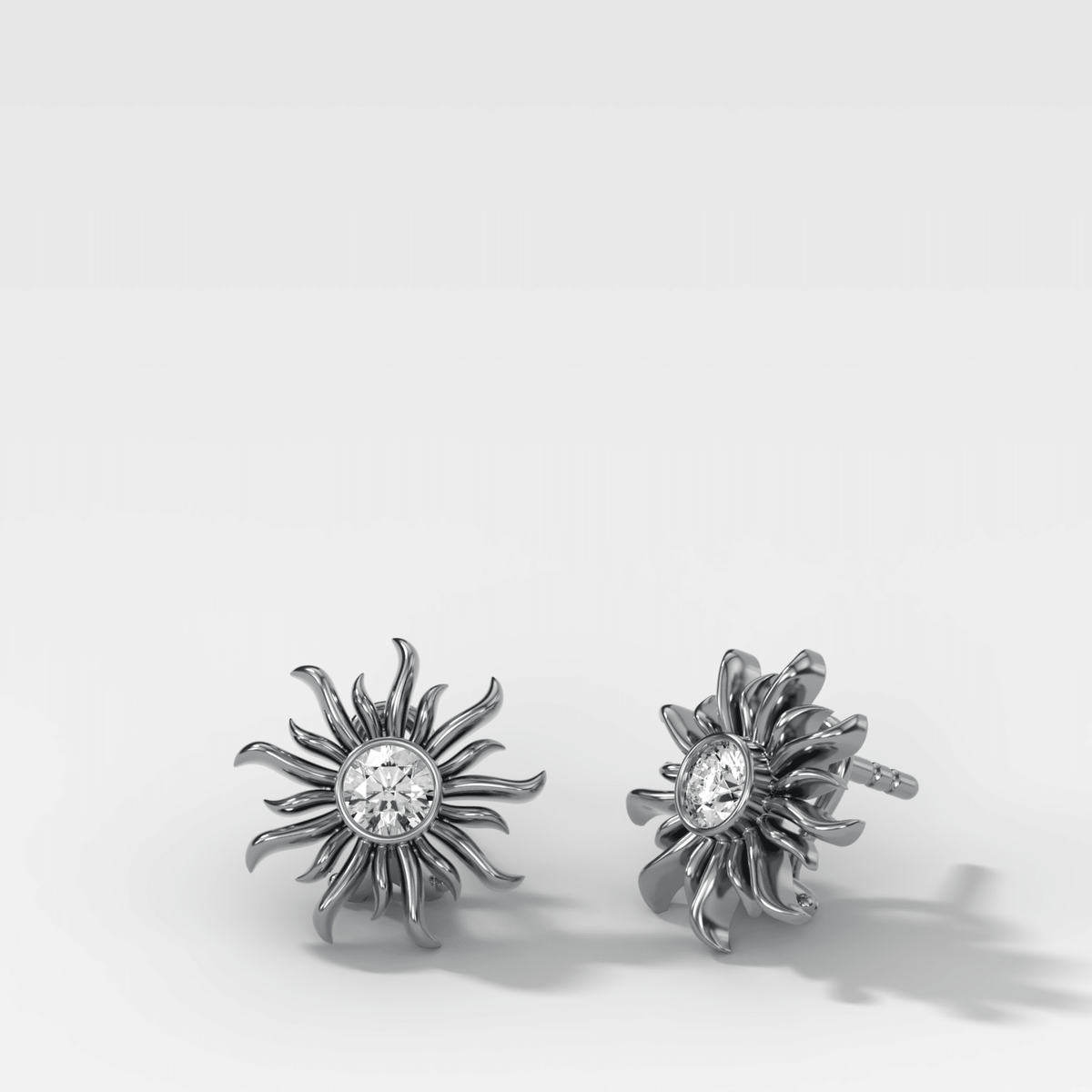 Sunlight Huggies with Round Cut Diamonds - GOODSTONE