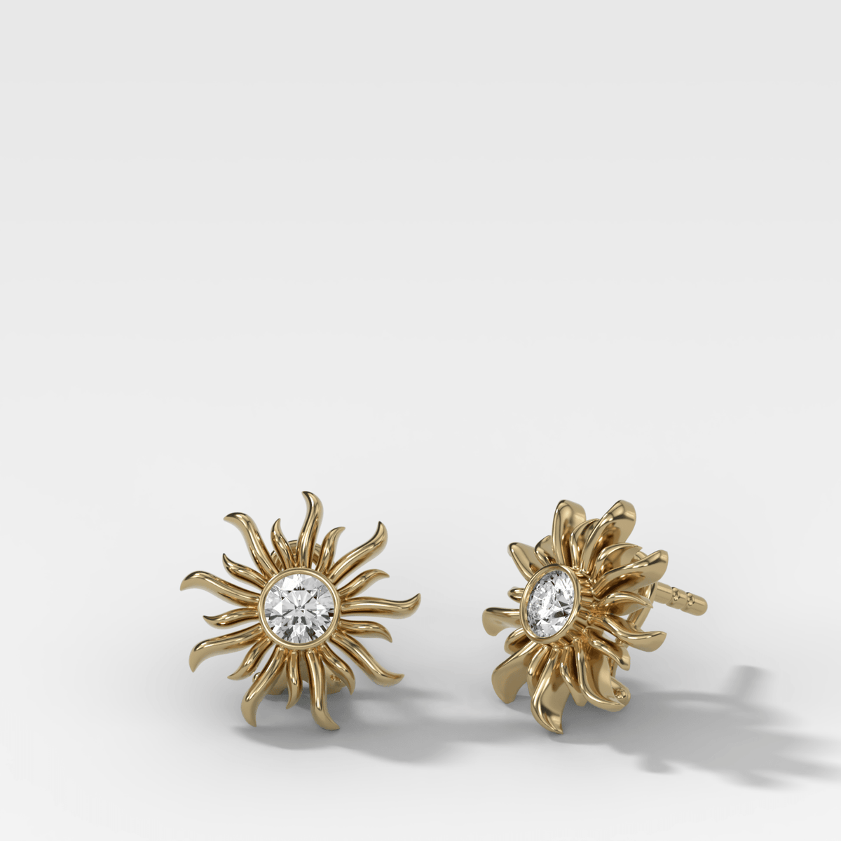 Sunlight Huggies with Round Cut Diamonds - GOODSTONE