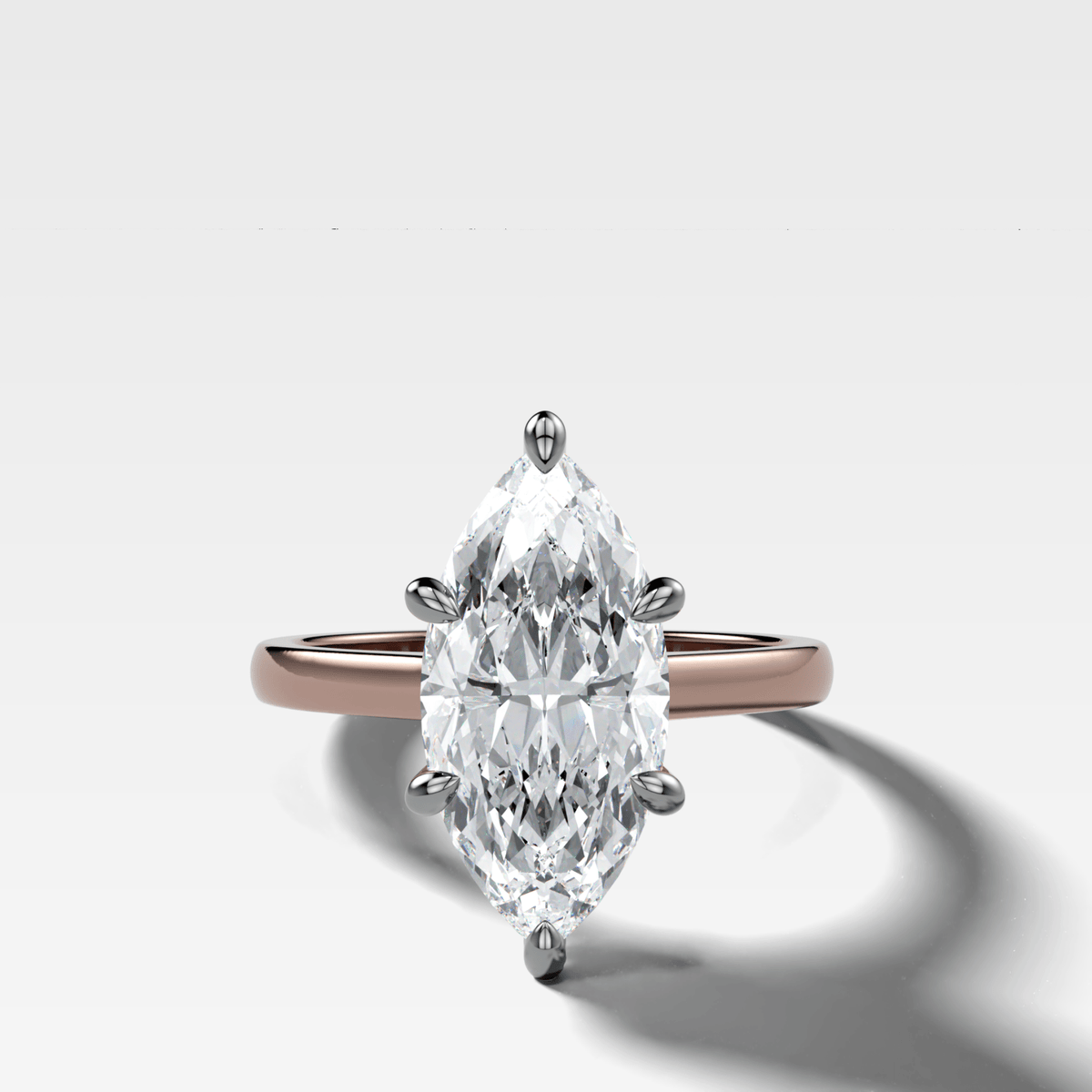 Supernova Solitaire Engagement Ring With Marquise Cut Diamond - GOODSTONE