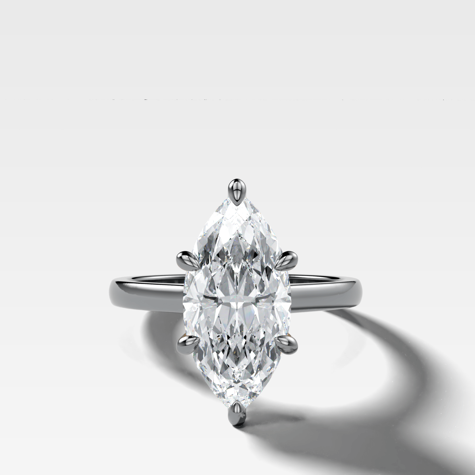 Supernova Solitaire Engagement Ring With Marquise Cut Diamond - GOODSTONE