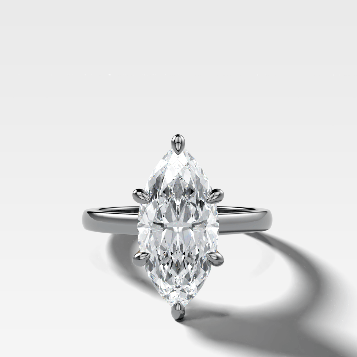 Supernova Solitaire Engagement Ring With Marquise Cut Diamond - GOODSTONE