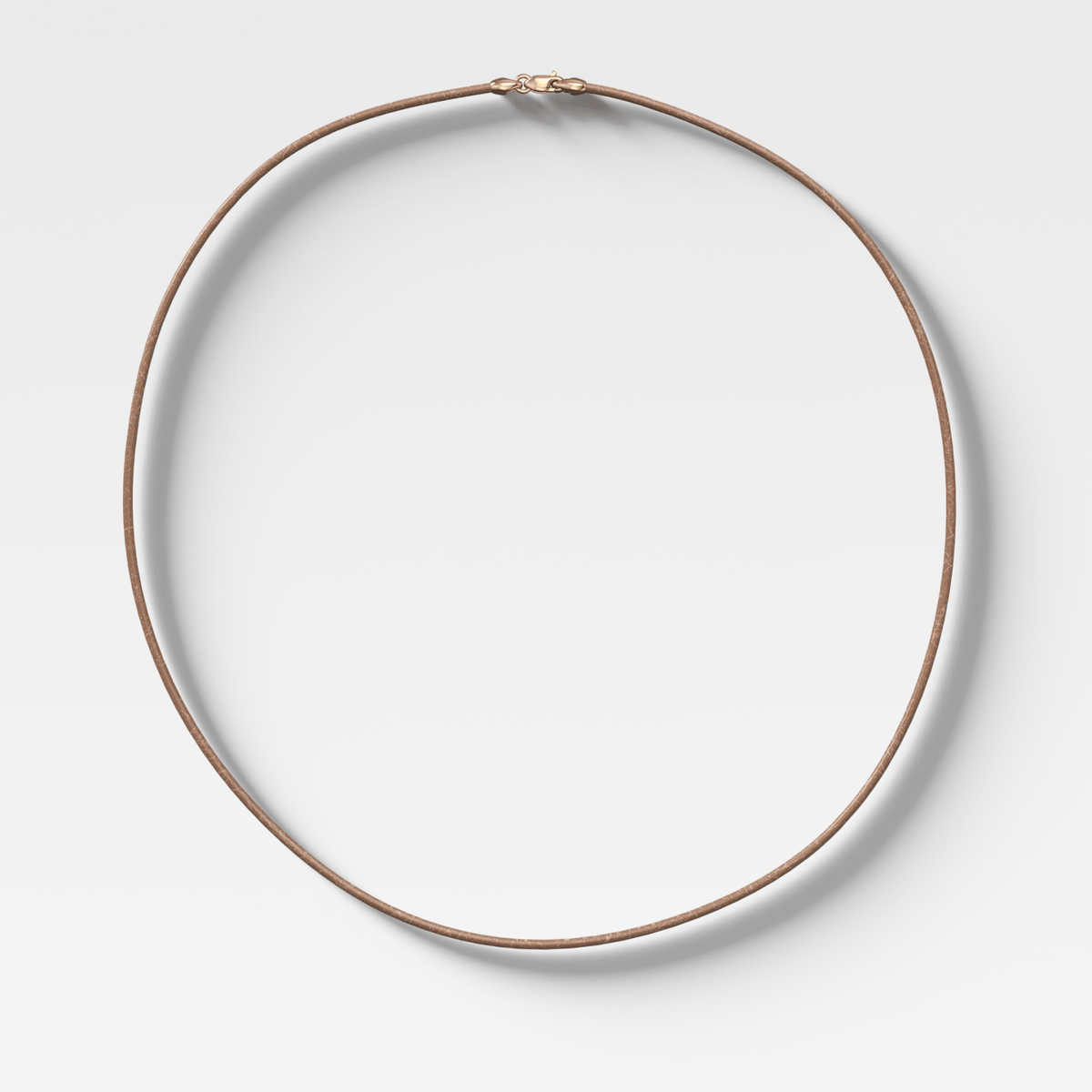 Tan Leather Cord Necklace (1.5mm) - GOODSTONE