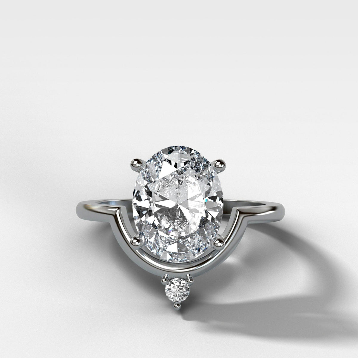 Taurus Engagement Ring with an Oval Cut Diamond - GOODSTONE