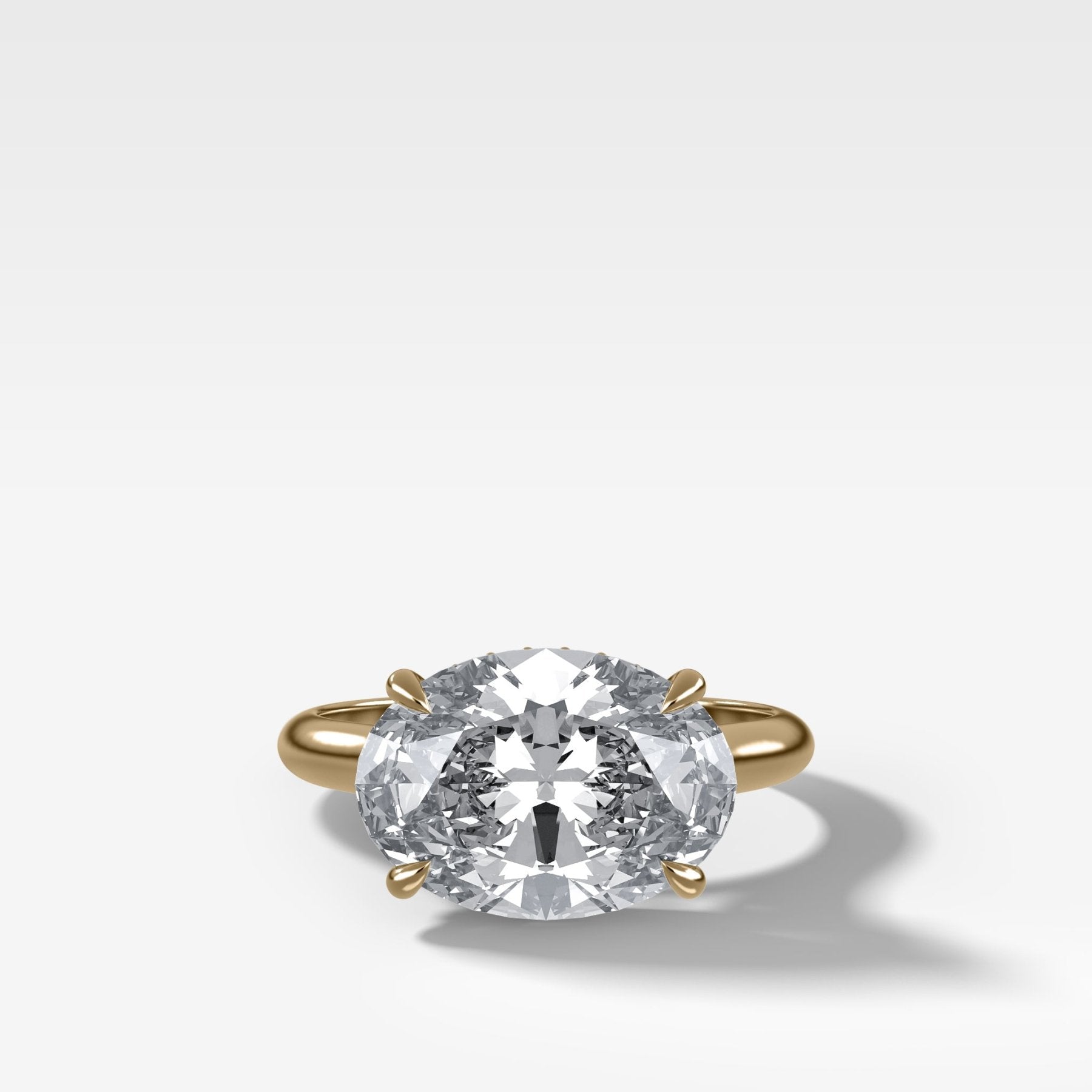 Tilde Engagement Ring with Oval Cut Diamond - GOODSTONE