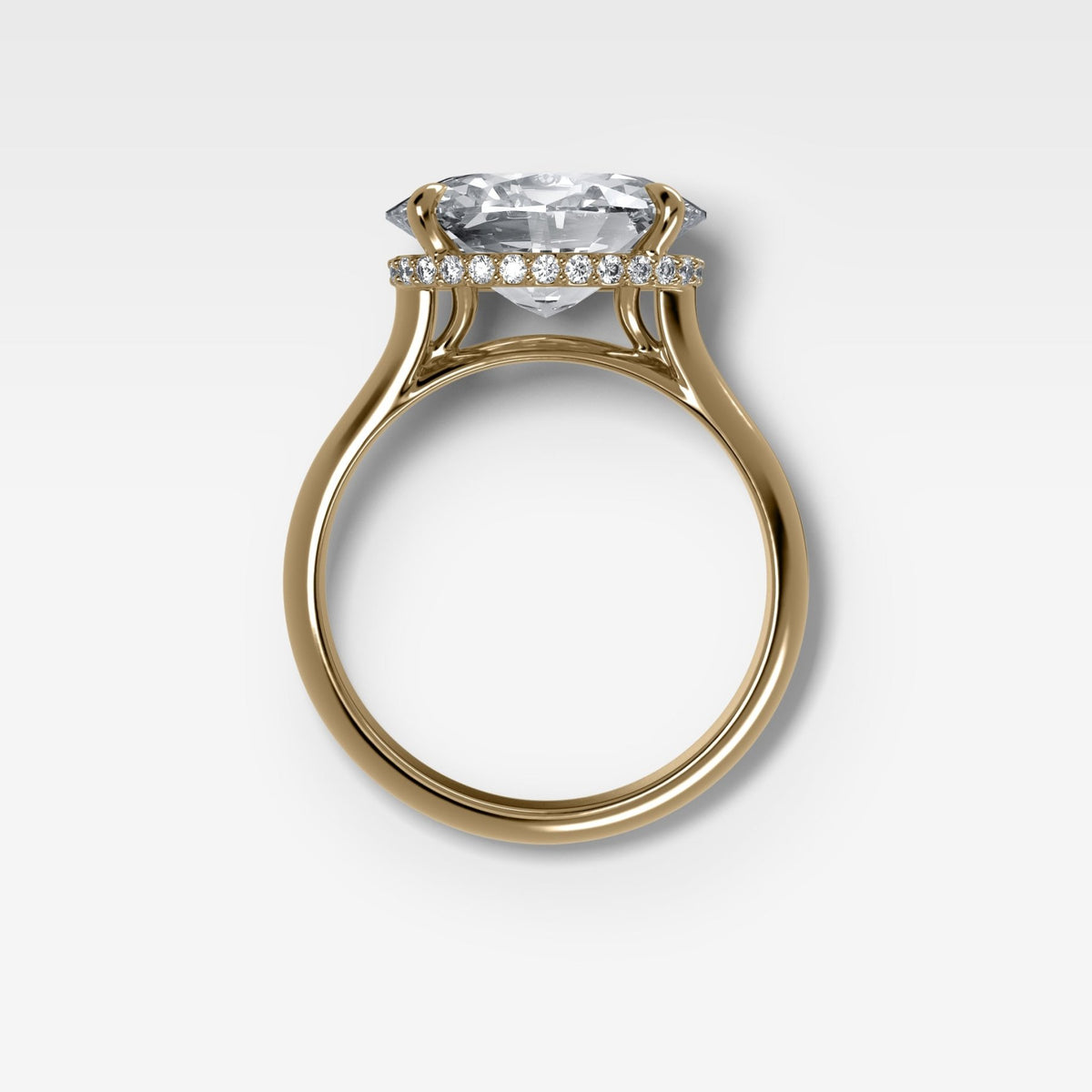 Tilde Engagement Ring with Oval Cut Diamond - GOODSTONE