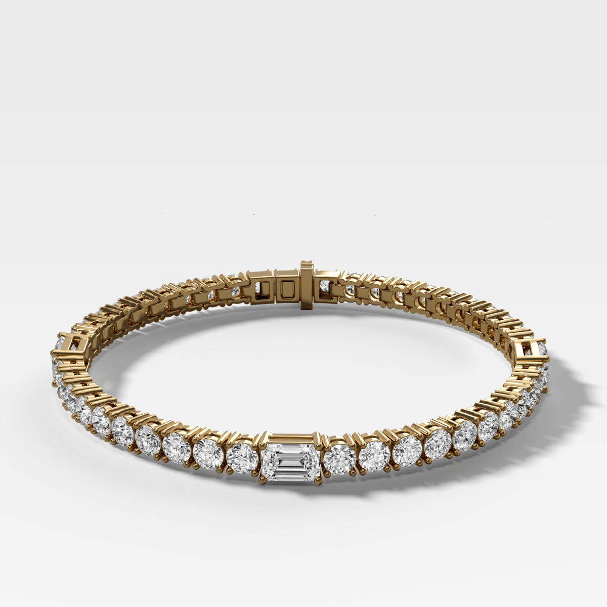 Triplet Emerald Cut Tennis Bracelet (10.00 carat) - GOODSTONE