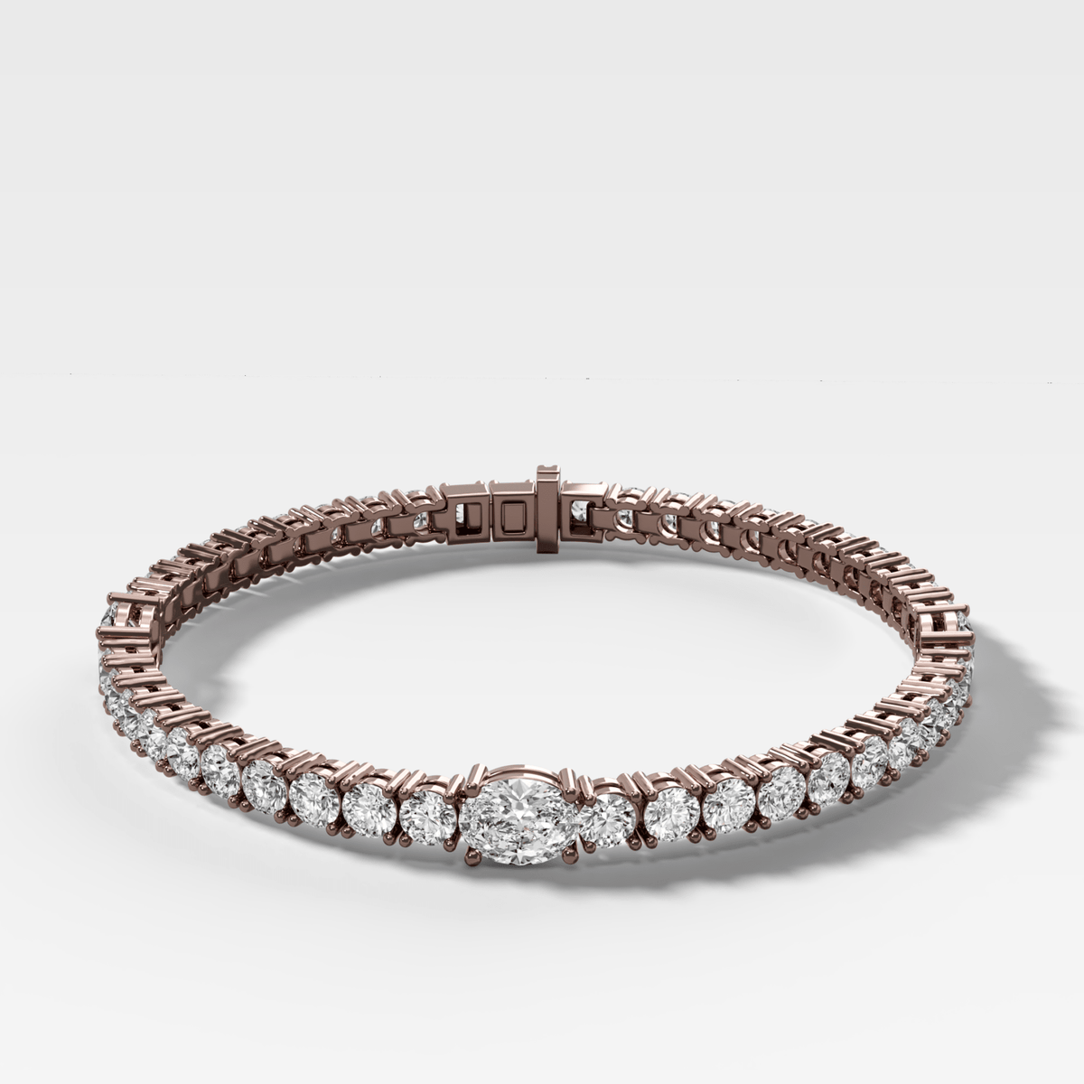 Triplet Oval Cut Tennis Bracelet (10.00 carat) - GOODSTONE