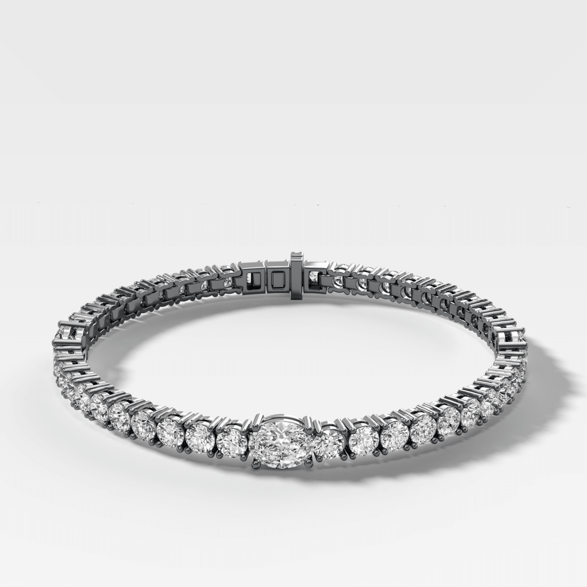 Triplet Oval Cut Tennis Bracelet (10.00 carat) - GOODSTONE