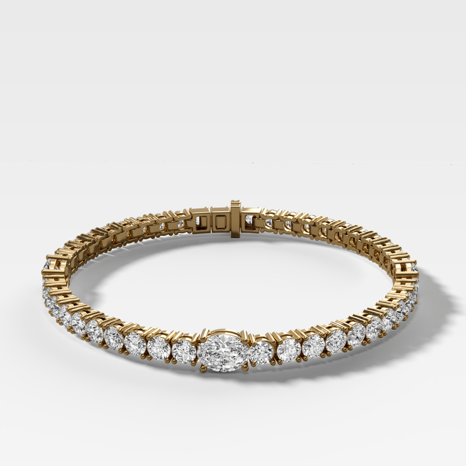 Triplet Oval Cut Tennis Bracelet (10.00 carat) - GOODSTONE
