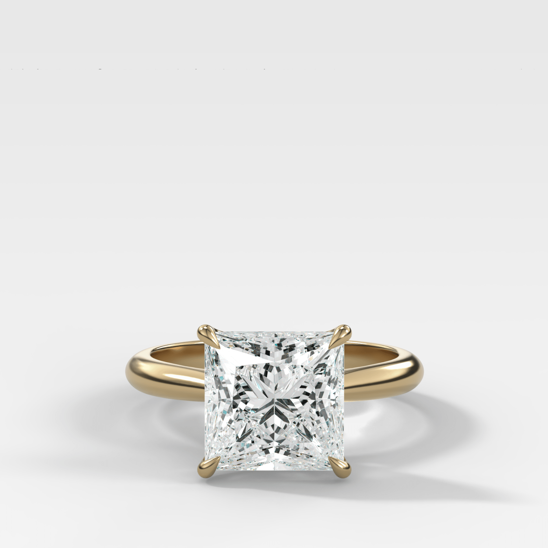 Tulip Cathedral Solitaire with Princess Cut Diamond - GOODSTONE