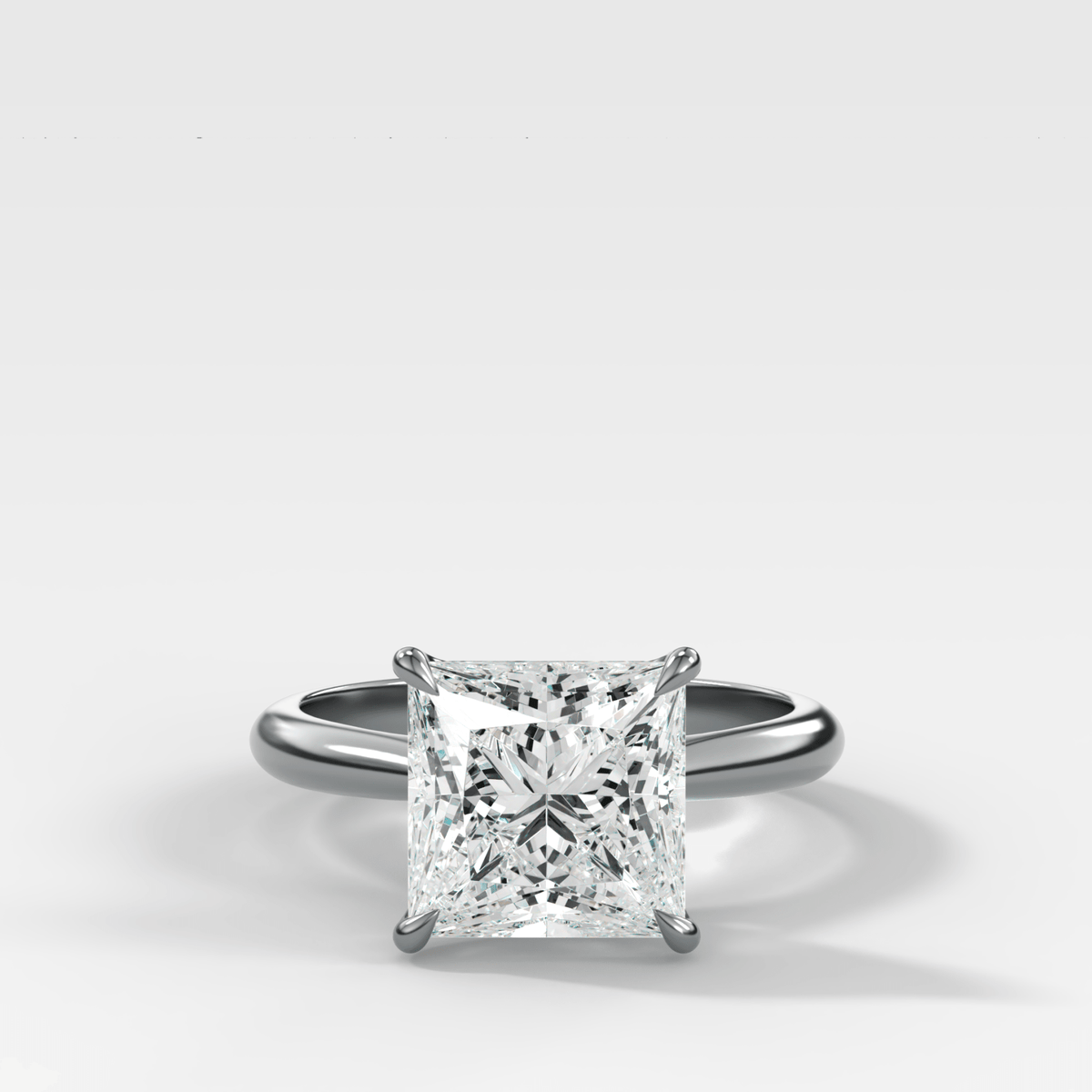 Tulip Cathedral Solitaire with Princess Cut Diamond - GOODSTONE