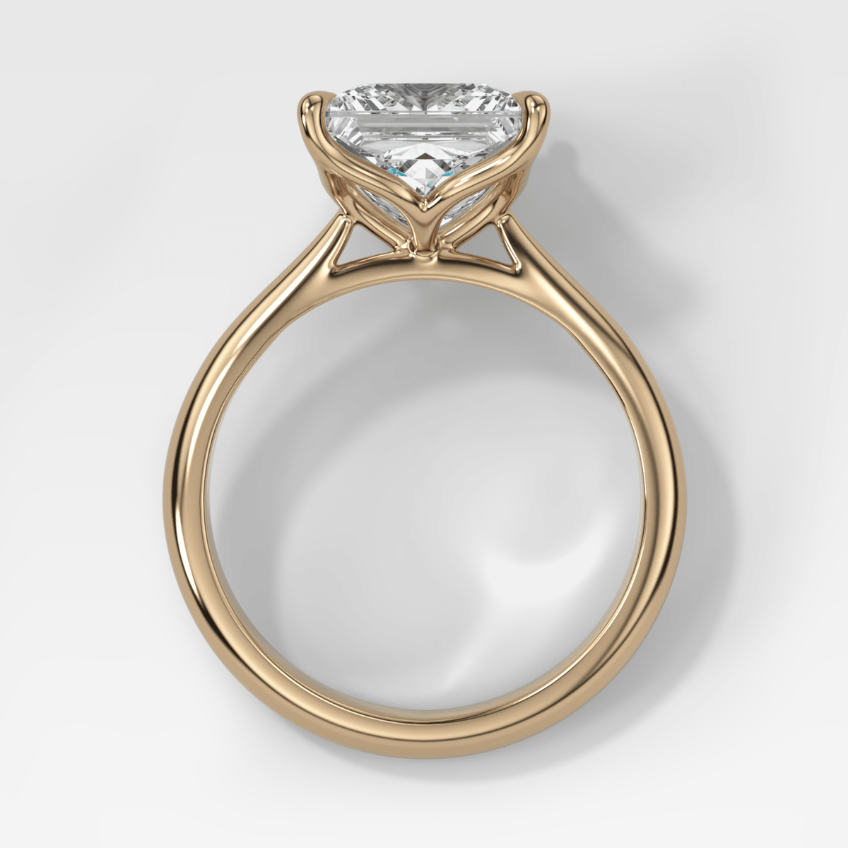 Tulip Cathedral Solitaire with Princess Cut Diamond - GOODSTONE