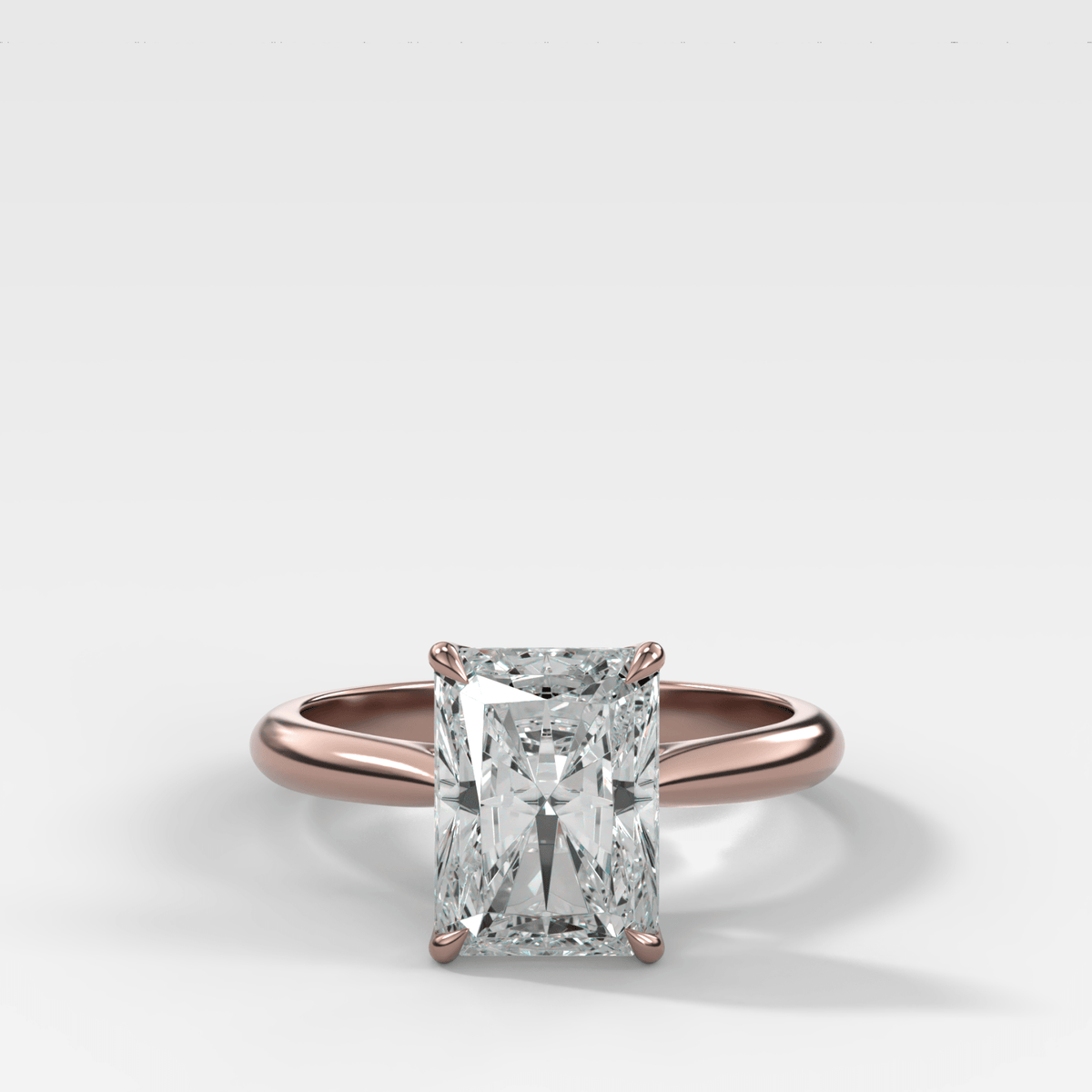 Tulip Cathedral Solitaire with Radiant Cut Diamond - GOODSTONE