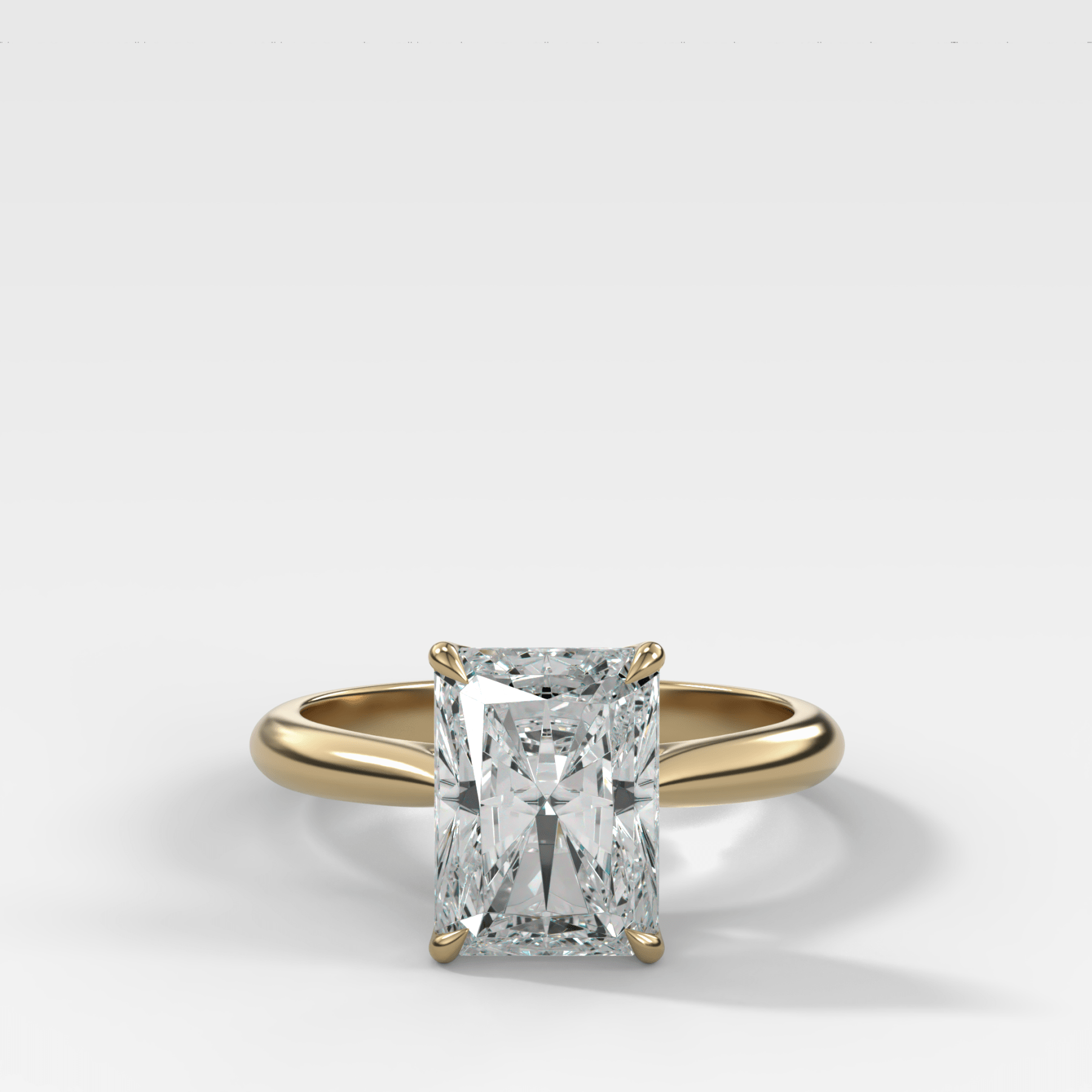 Tulip Cathedral Solitaire with Radiant Cut Diamond - GOODSTONE