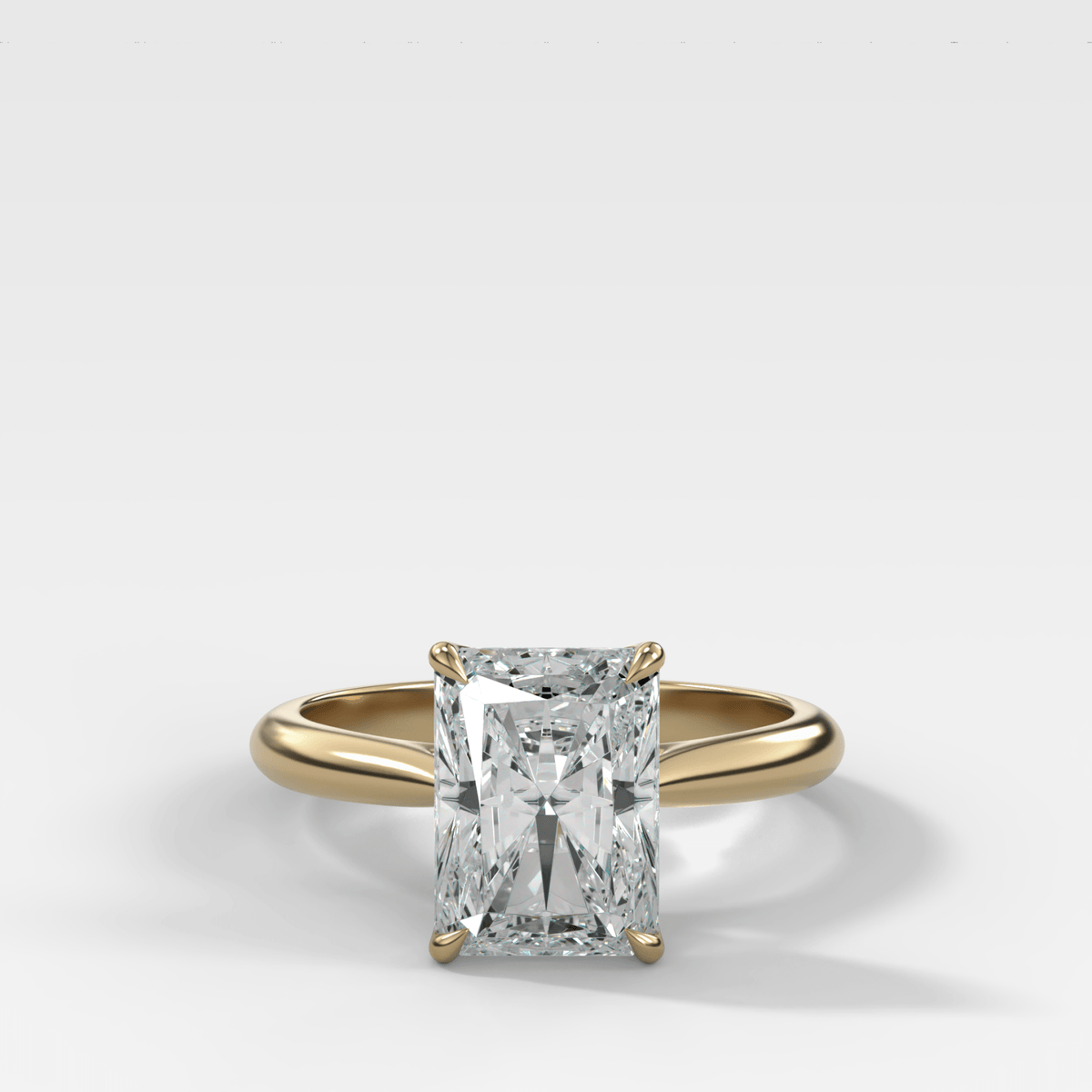 Tulip Cathedral Solitaire with Radiant Cut Diamond - GOODSTONE