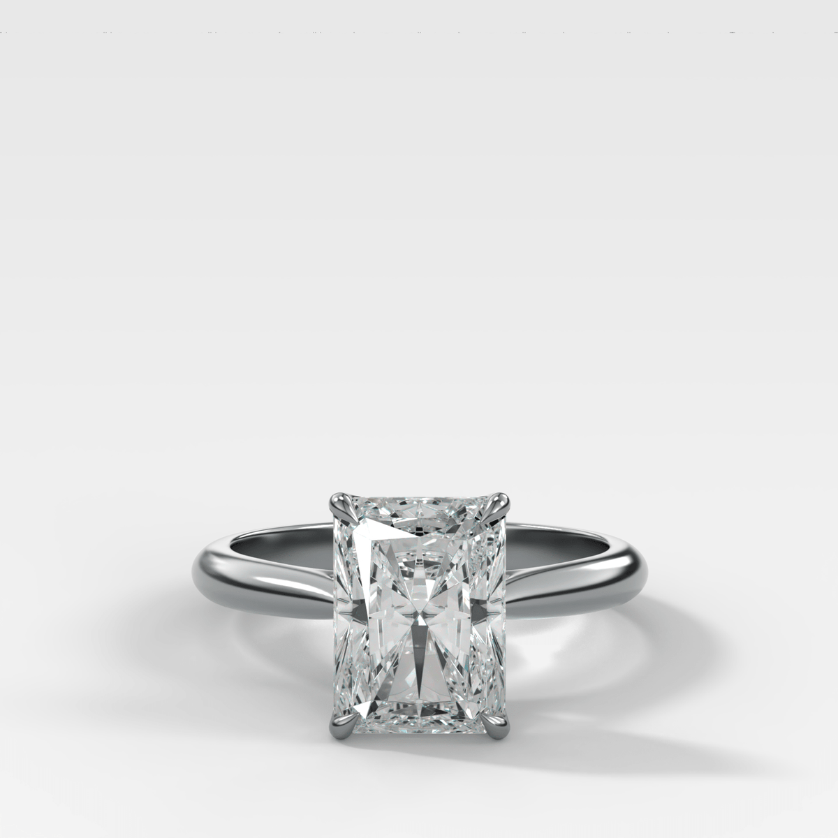 Tulip Cathedral Solitaire with Radiant Cut Diamond - GOODSTONE