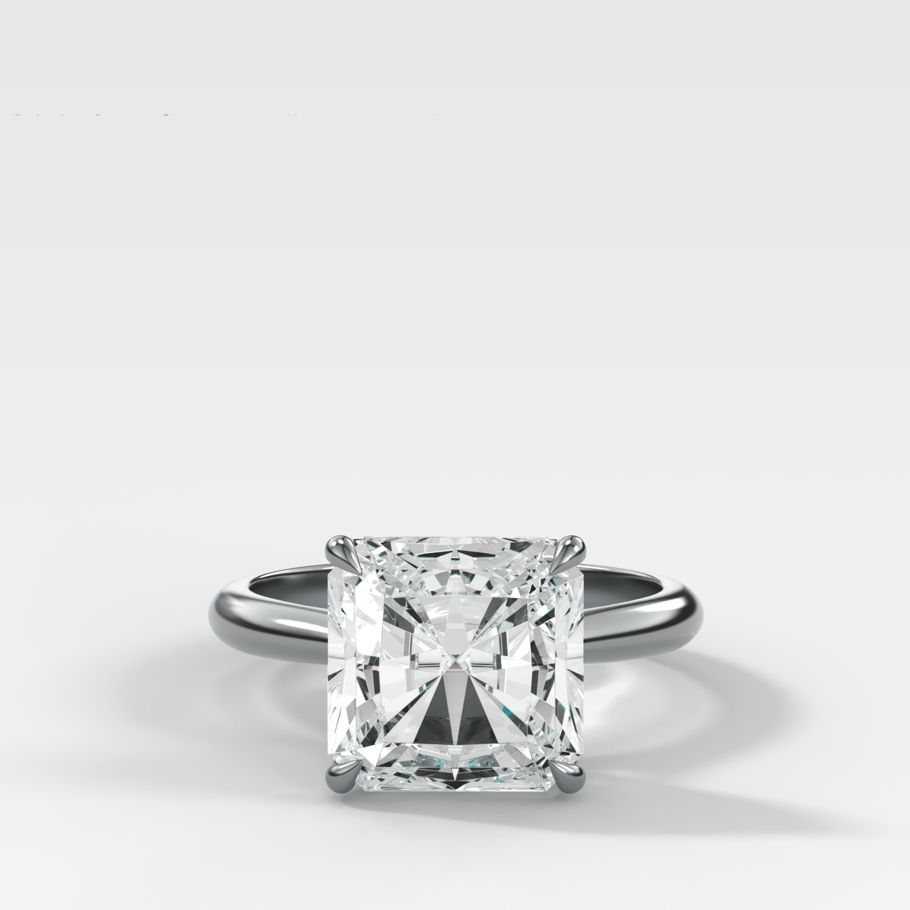 Tulip Cathedral Solitaire with Square Radiant Cut Diamond - GOODSTONE