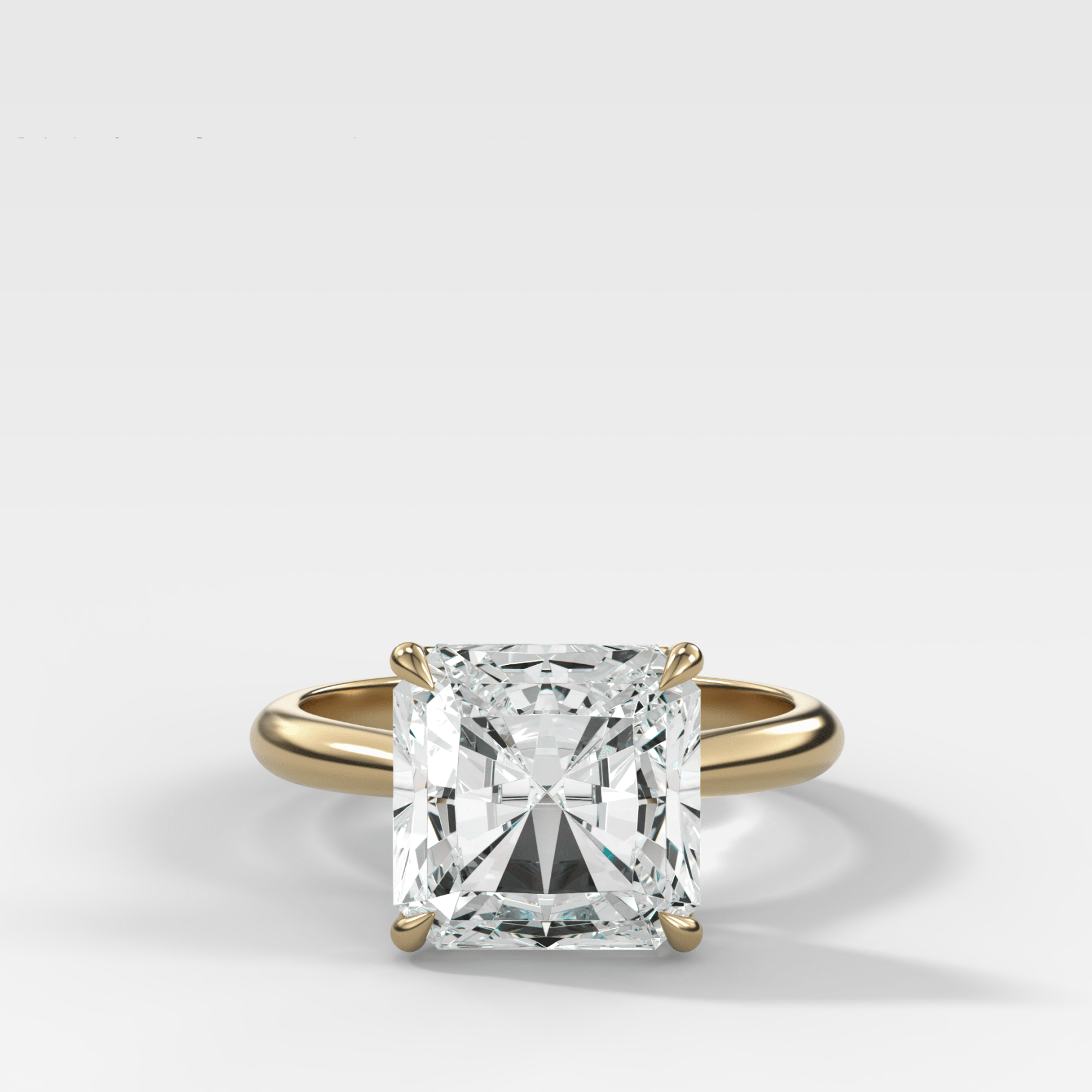 Tulip Cathedral Solitaire with Square Radiant Cut Diamond - GOODSTONE