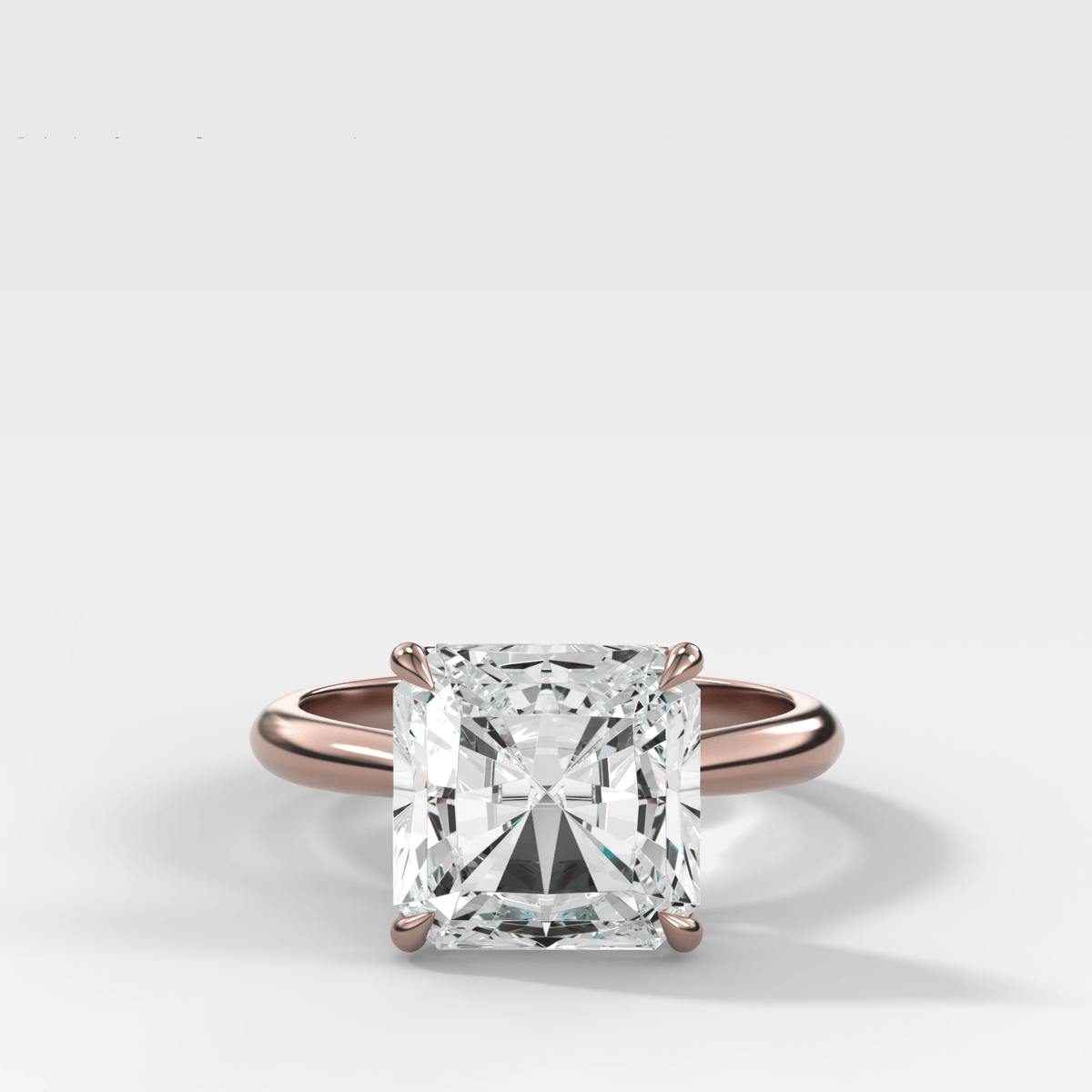 Tulip Cathedral Solitaire with Square Radiant Cut Diamond - GOODSTONE