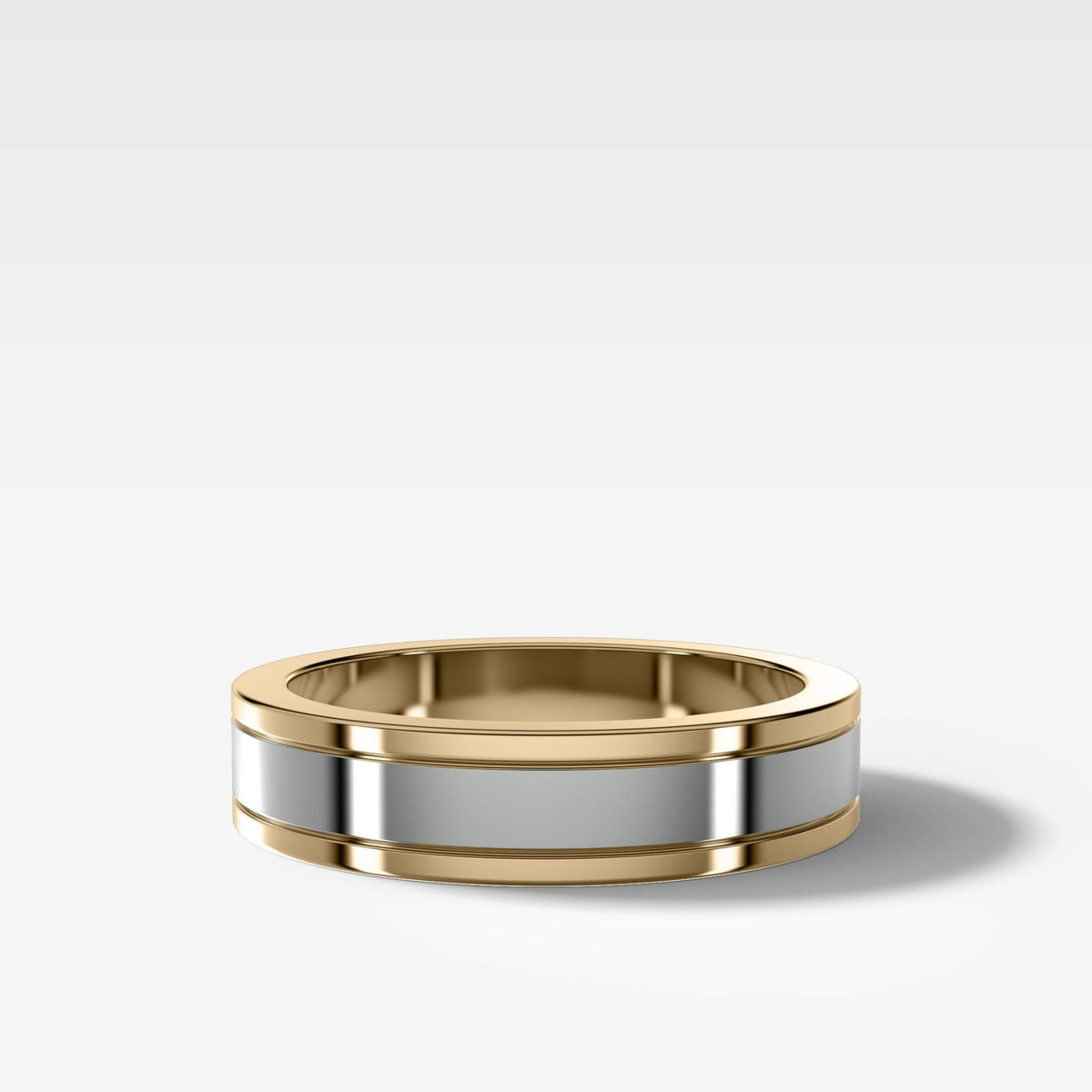 Two Tone Finest Wedding Band 5mm - GOODSTONE