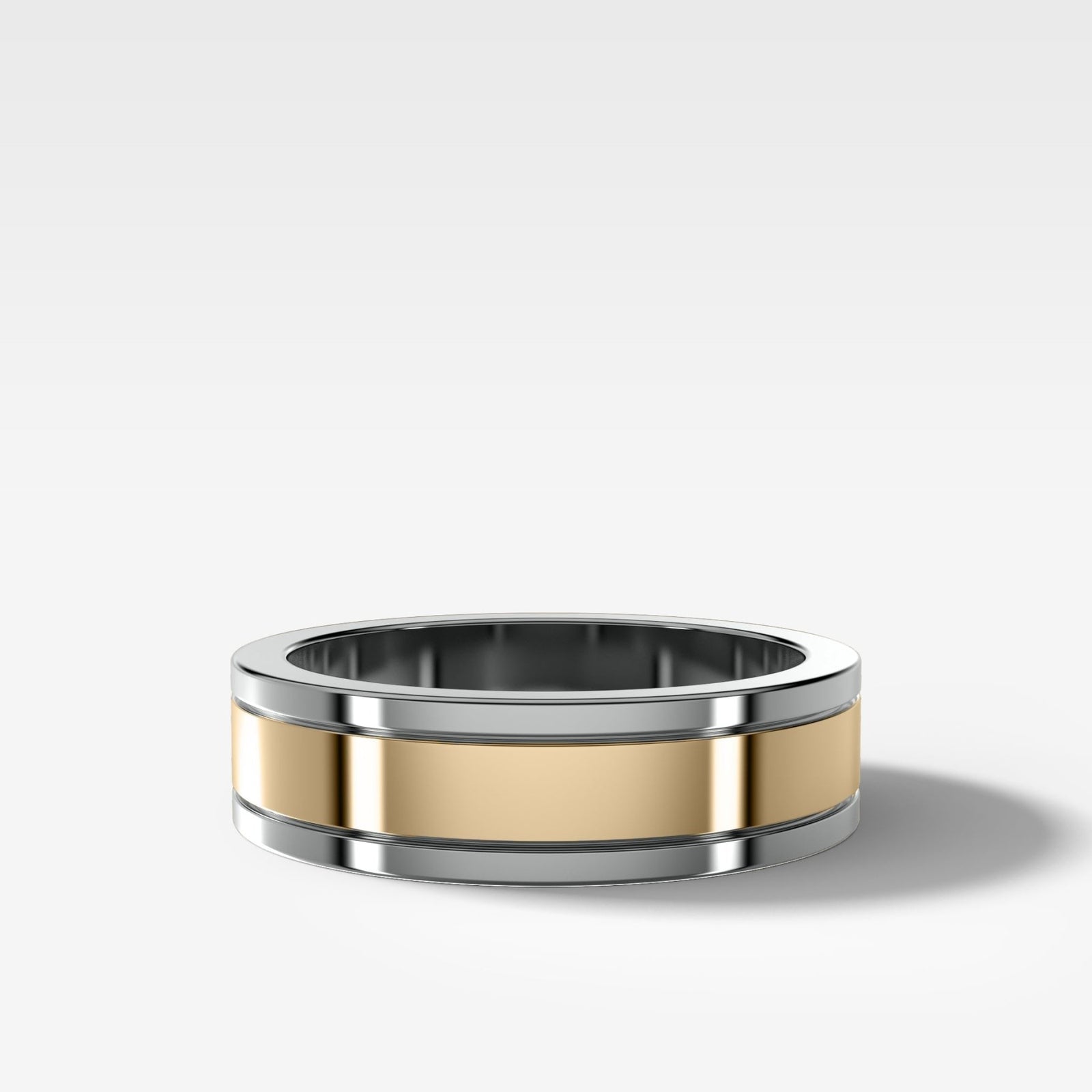 Two Tone Finest Wedding Band 6mm - GOODSTONE