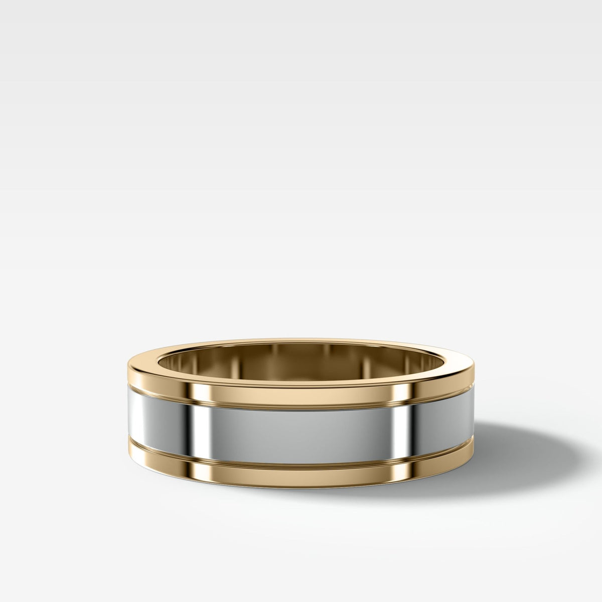 Two Tone Finest Wedding Band 6mm - GOODSTONE