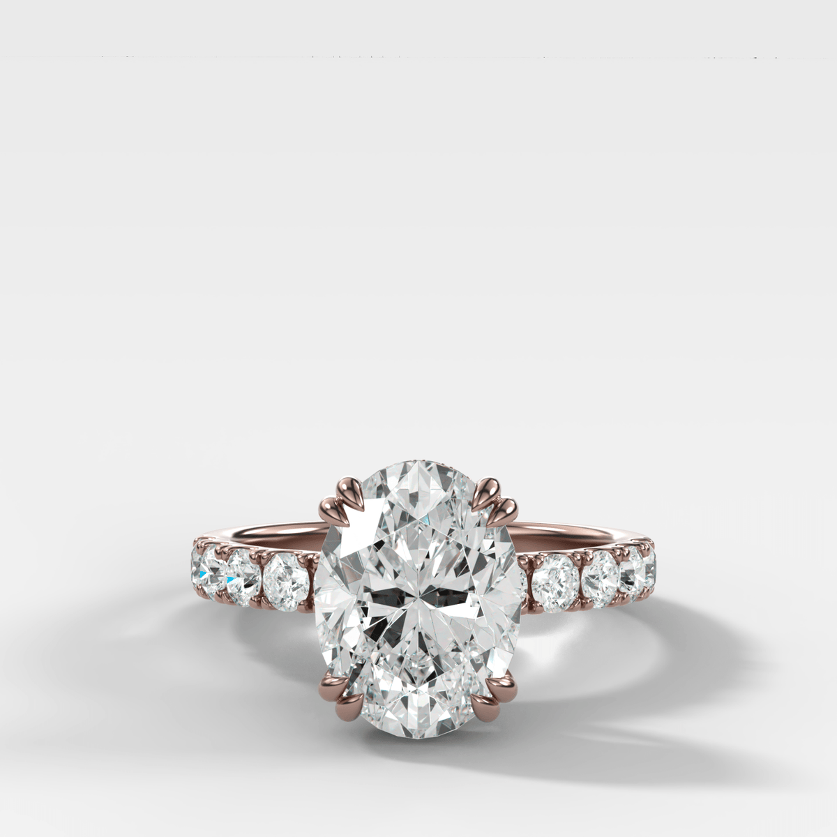 Zenith Engagement Ring With Oval Cut Diamond - GOODSTONE