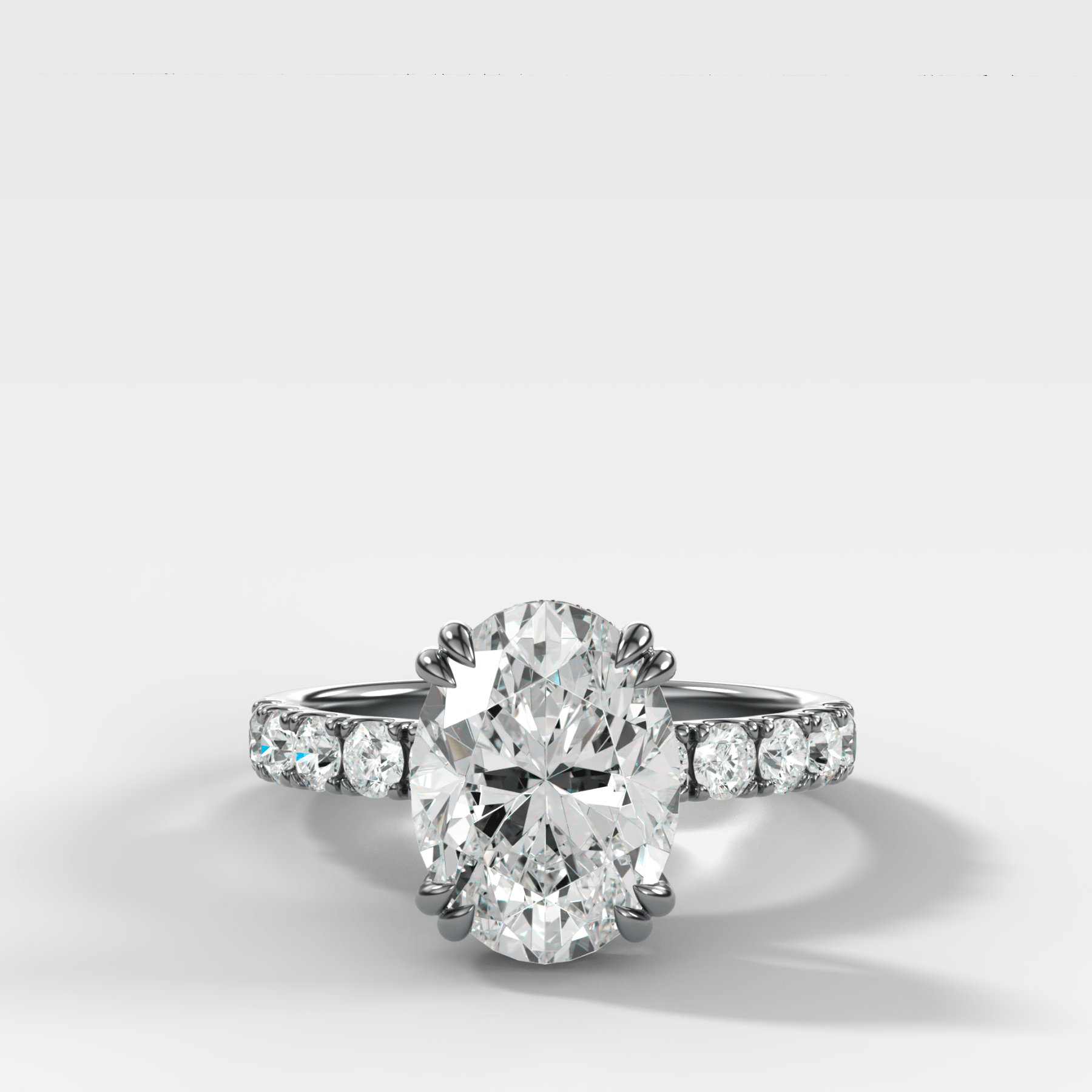 Zenith Engagement Ring With Oval Cut Diamond - GOODSTONE