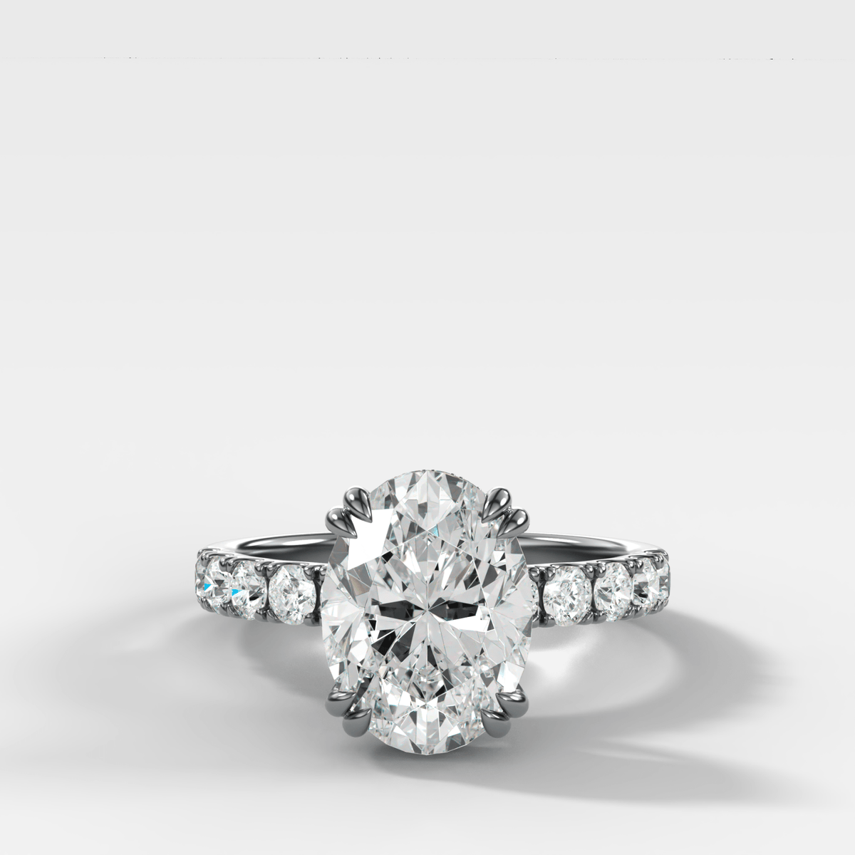 Zenith Engagement Ring With Oval Cut Diamond - GOODSTONE