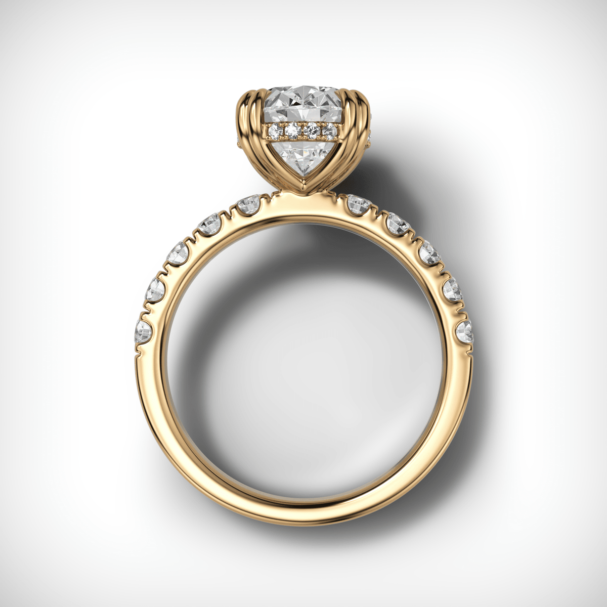 Zenith Engagement Ring With Oval Cut Diamond - GOODSTONE