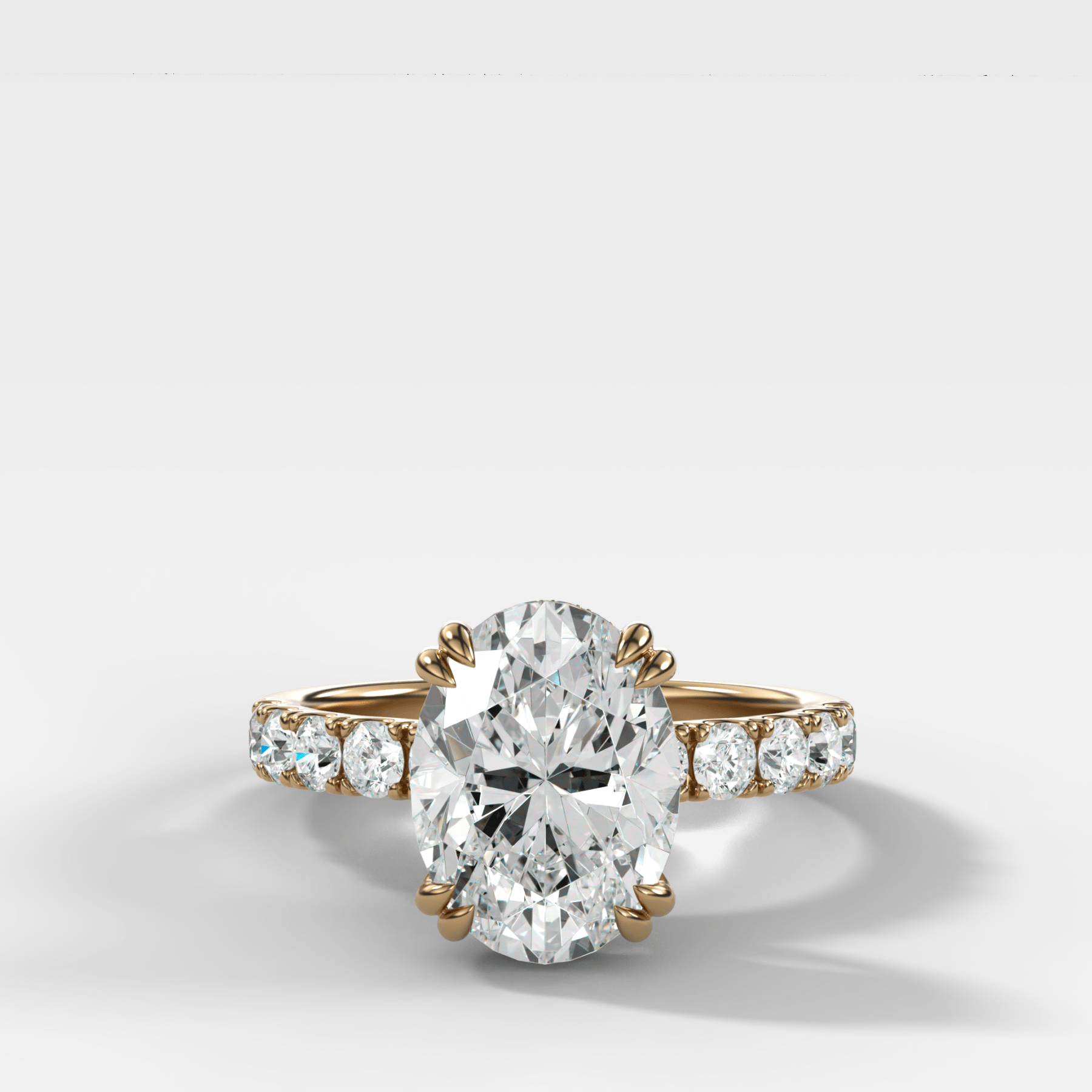 Zenith Engagement Ring With Oval Cut Diamond - GOODSTONE