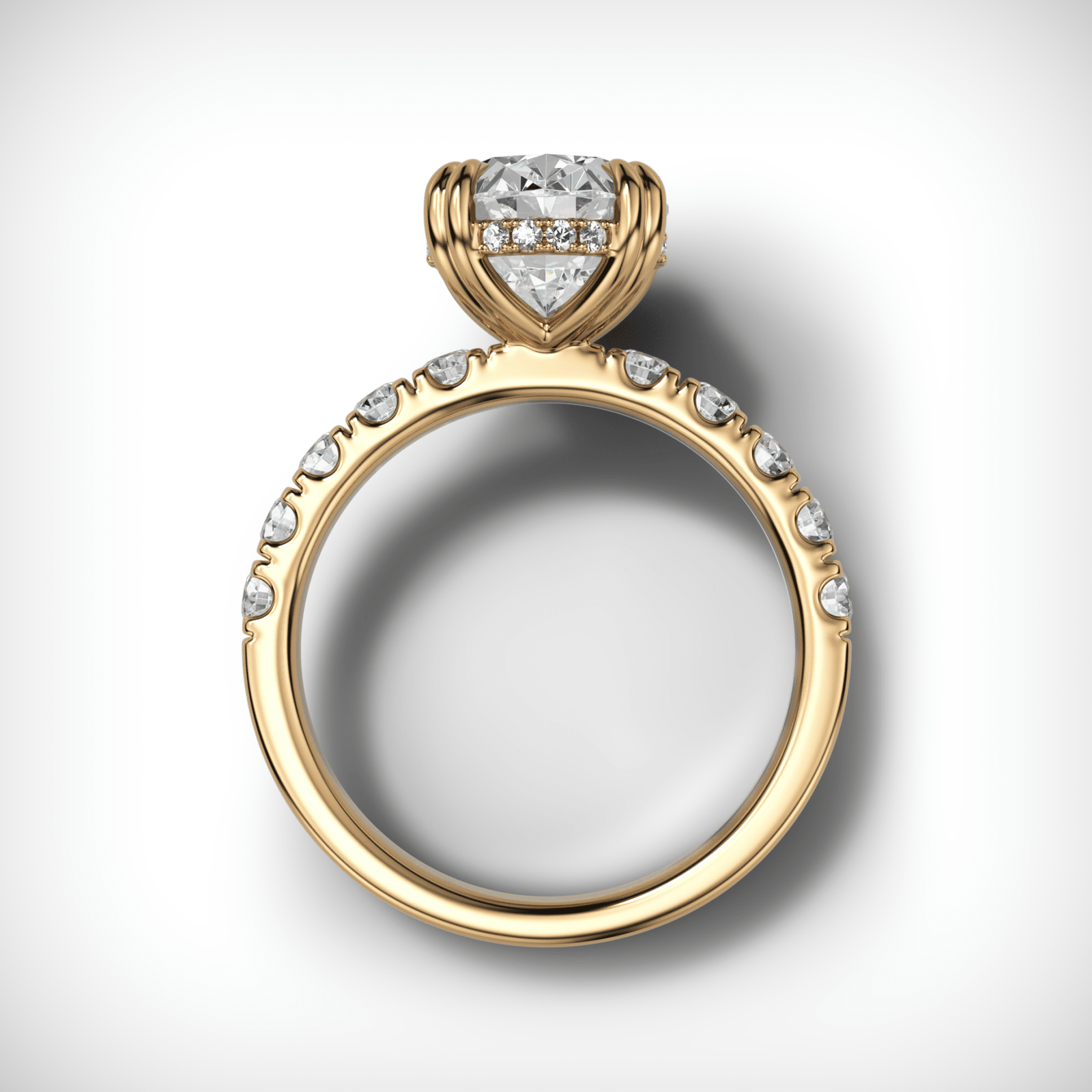 Zenith Engagement Ring With Oval Cut Diamond - GOODSTONE