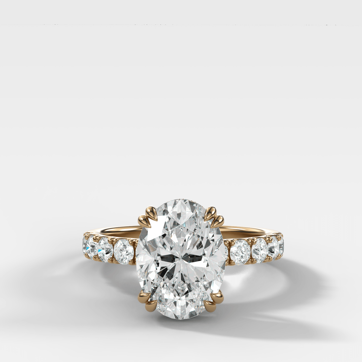 Zenith Engagement Ring With Oval Cut Diamond - GOODSTONE