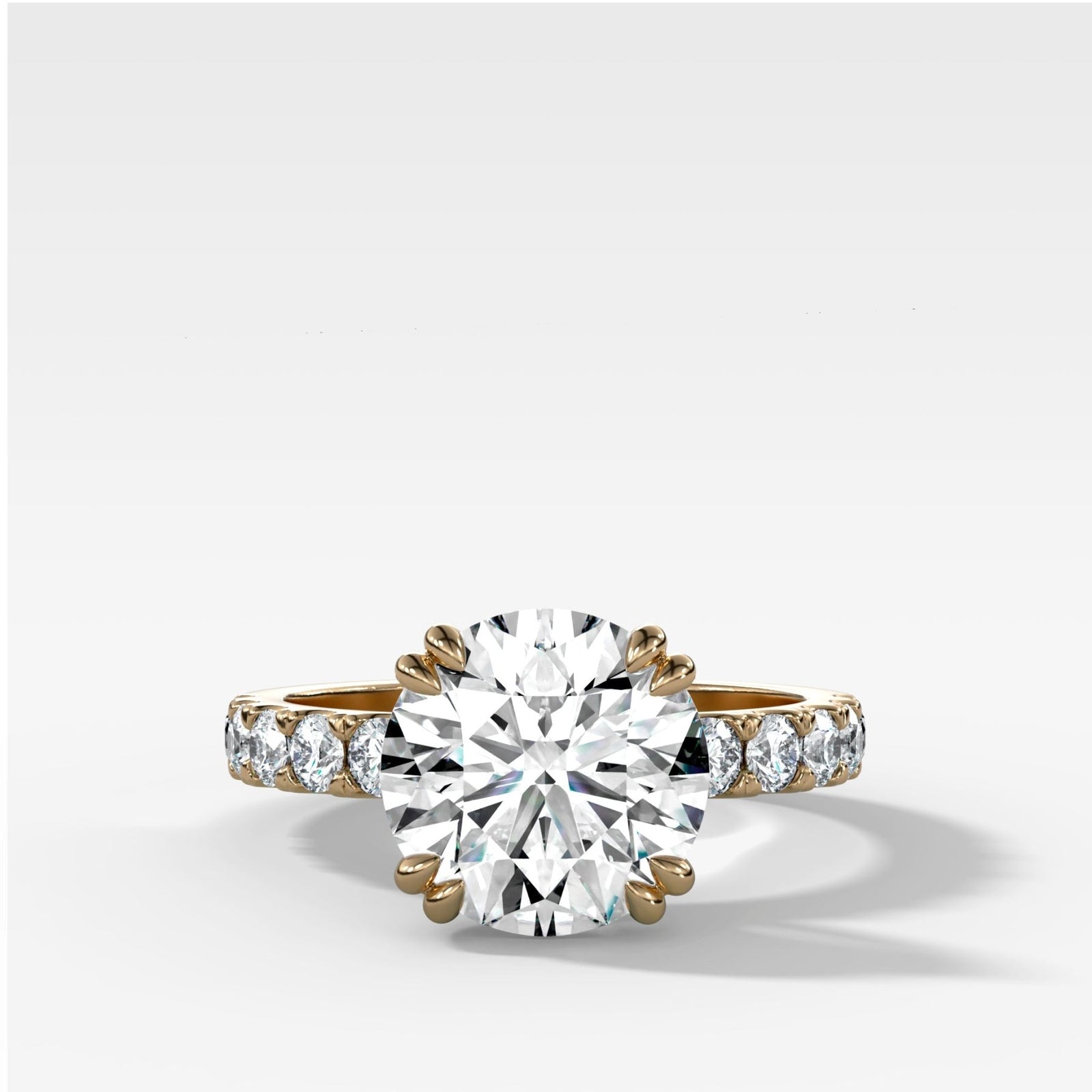 Zenith Engagement Ring With Round Cut Diamond - GOODSTONE