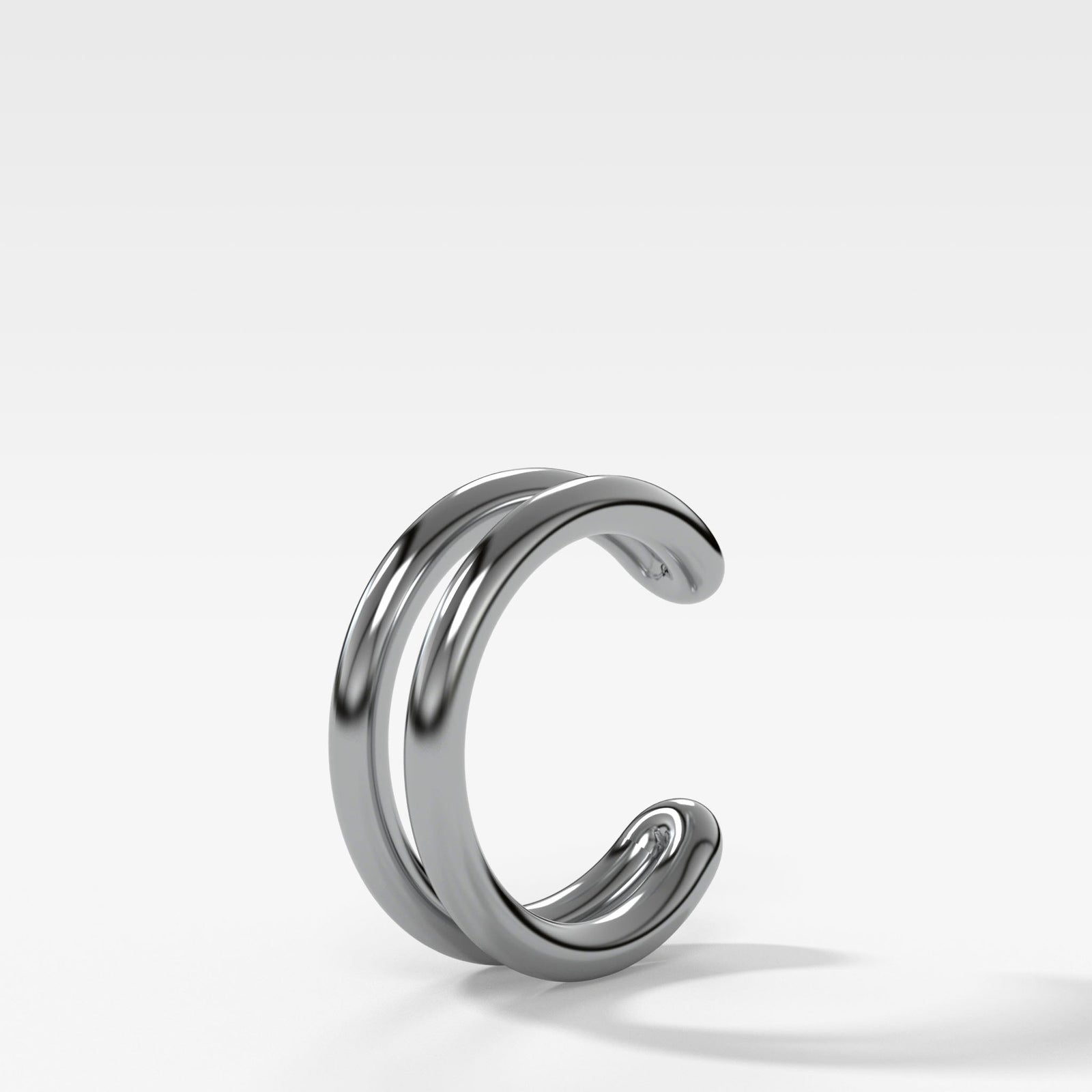 Negative Space Ear Cuff Single by Good Stone in Yellow Gold