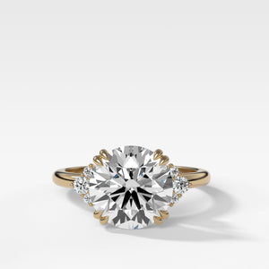 Signature Cluster Engagement Ring With Round Cut - Good Stone