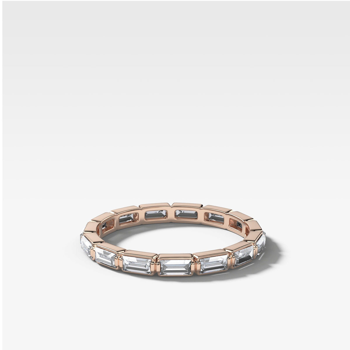 Iris Eternity Baguette Band by Good Stone in Rose Gold