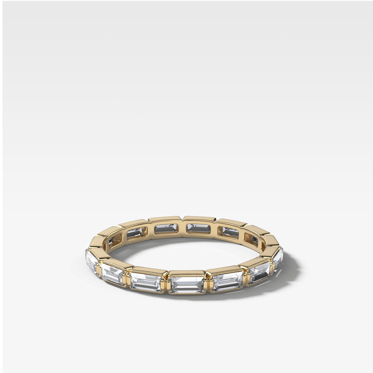 Iris Eternity Baguette Band by Good Stone in Yellow Gold
