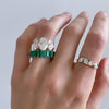 Green Emerald Emerald Cut Eternity Band by Good Stone available in Gold and Platinum