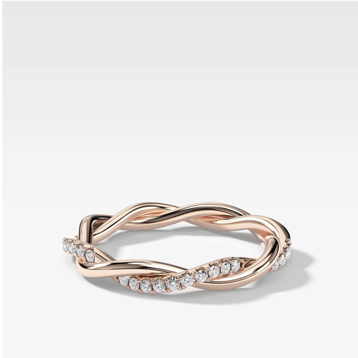 Double Helix Band by Good Stone in Rose Gold