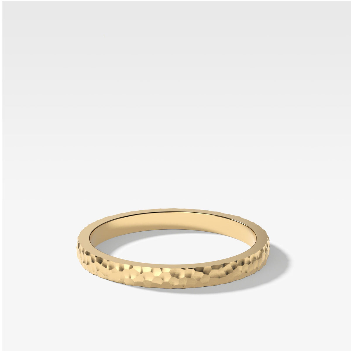 Hammered Band by Good Stone in Yellow Gold