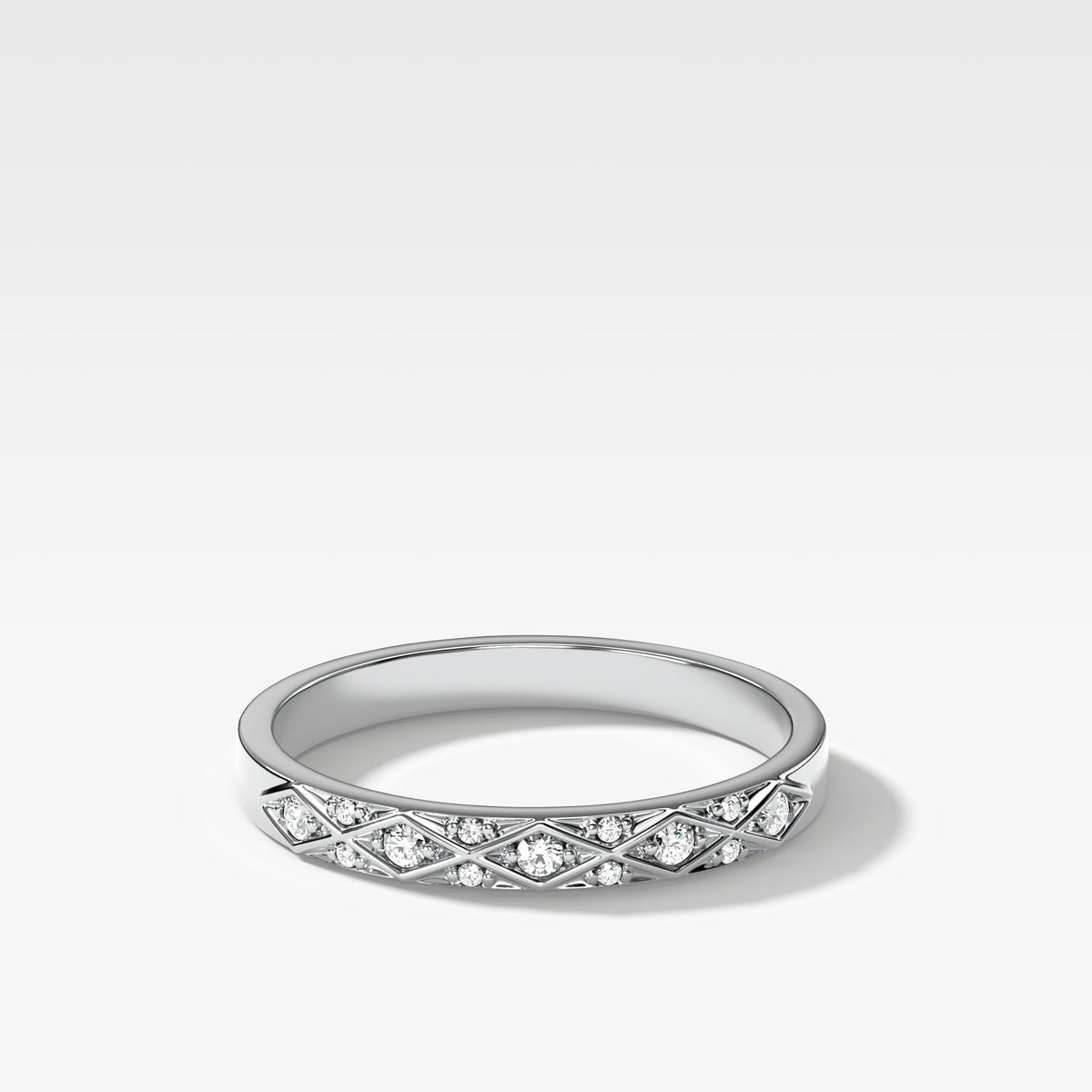 Diana Diamond Band by Good Stone in White Gold