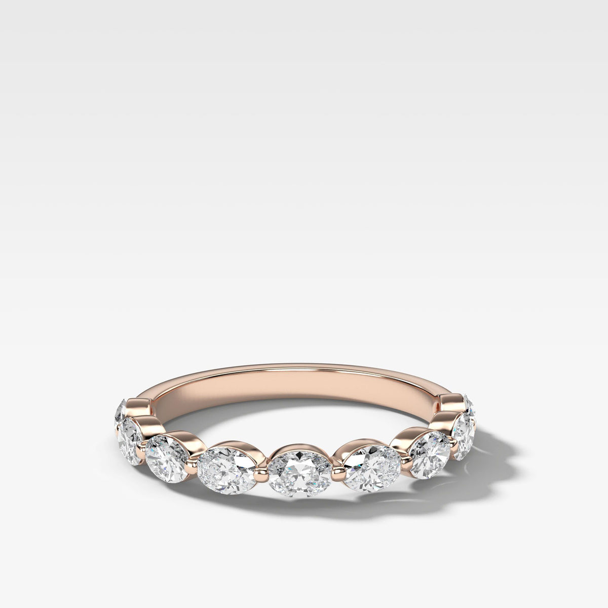 Oval Megastellar Band by Good Stone in Rose Gold