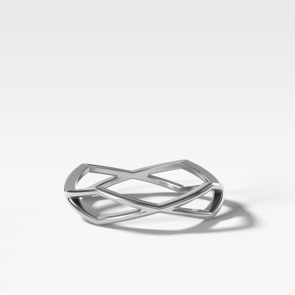 Geometric Eternity Band by Good Stone in White Gold