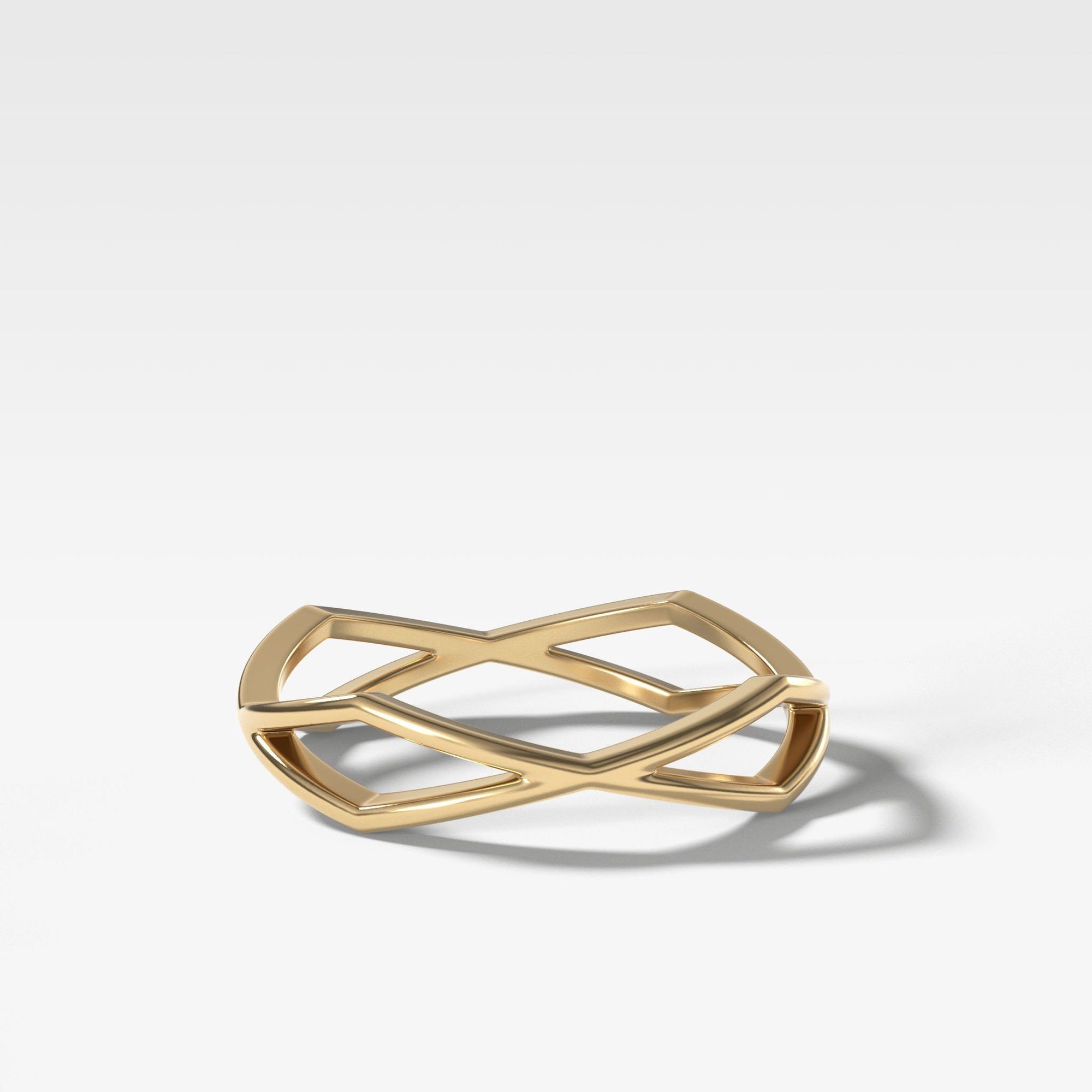 Geometric Eternity Band by Good Stone in Yellow Gold
