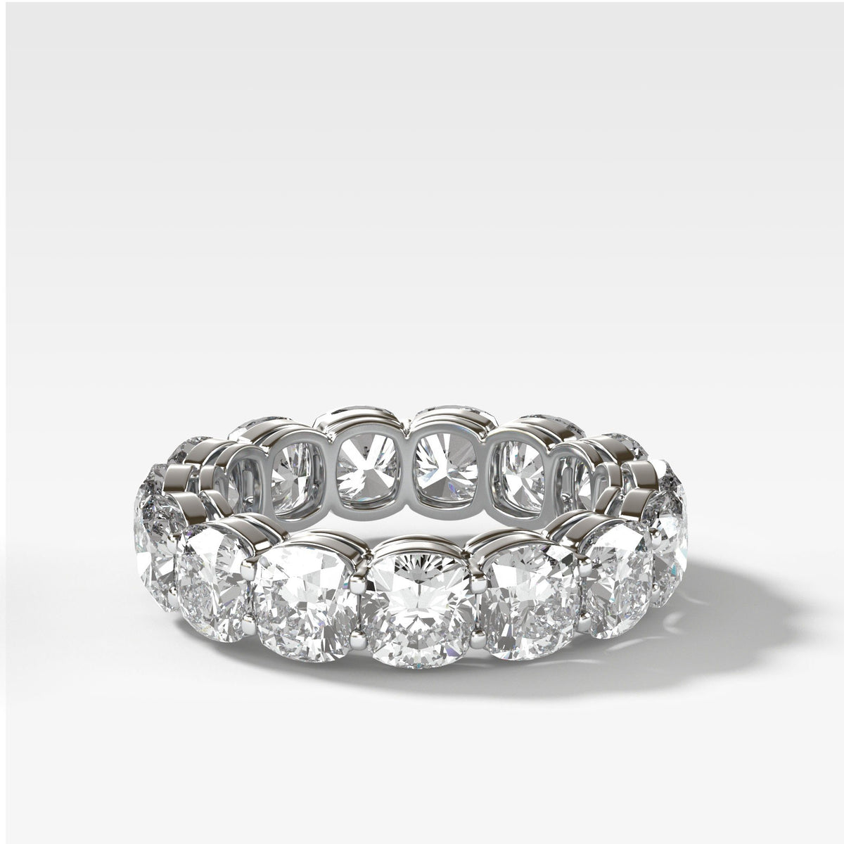 Cushion Cut Constellation Eternity Band by Good Stone in White Gold