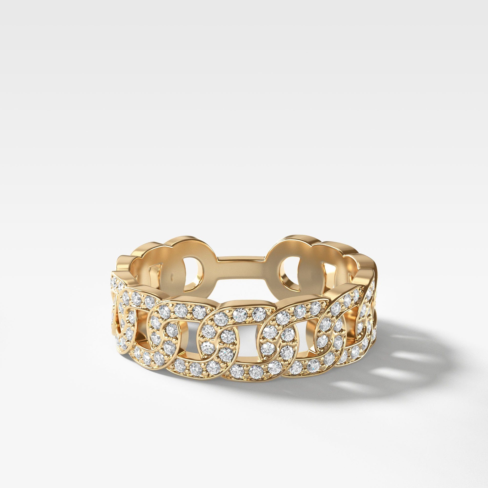 Linked Chain Stacker by Good Stone in Yellow Gold