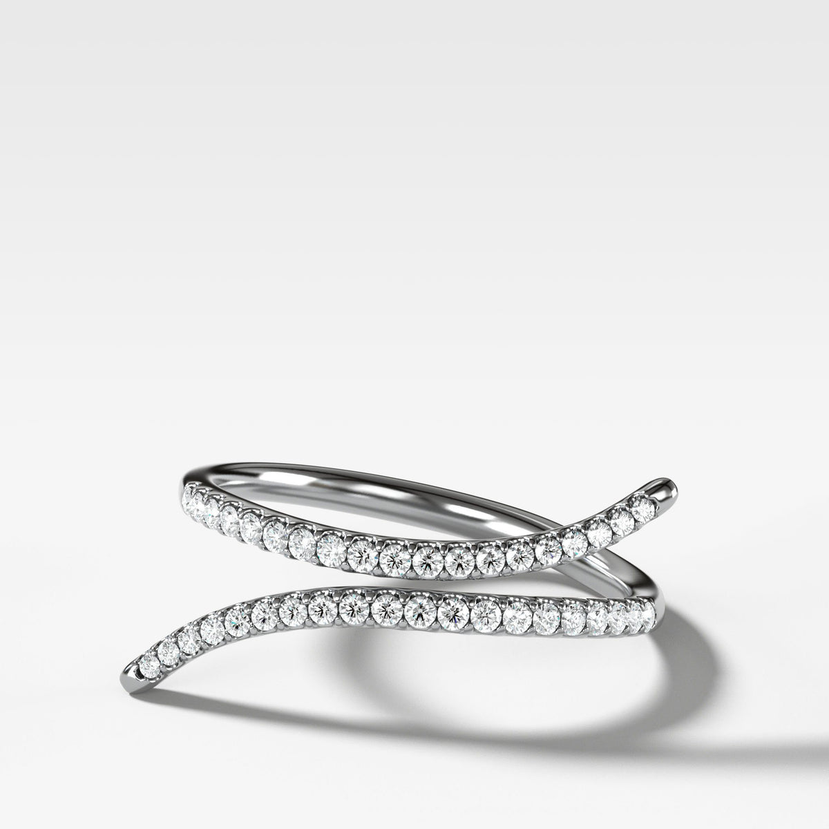 Nebula Wrap Band by Good Stone in White Gold